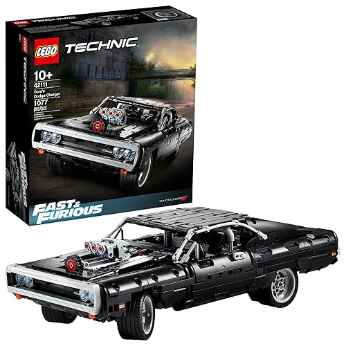LEGO Technic 42111 La Dodge Charger de Dom, Maquette Voiture de Course a Construire Fast and Furious, Idée Cadeau - Single