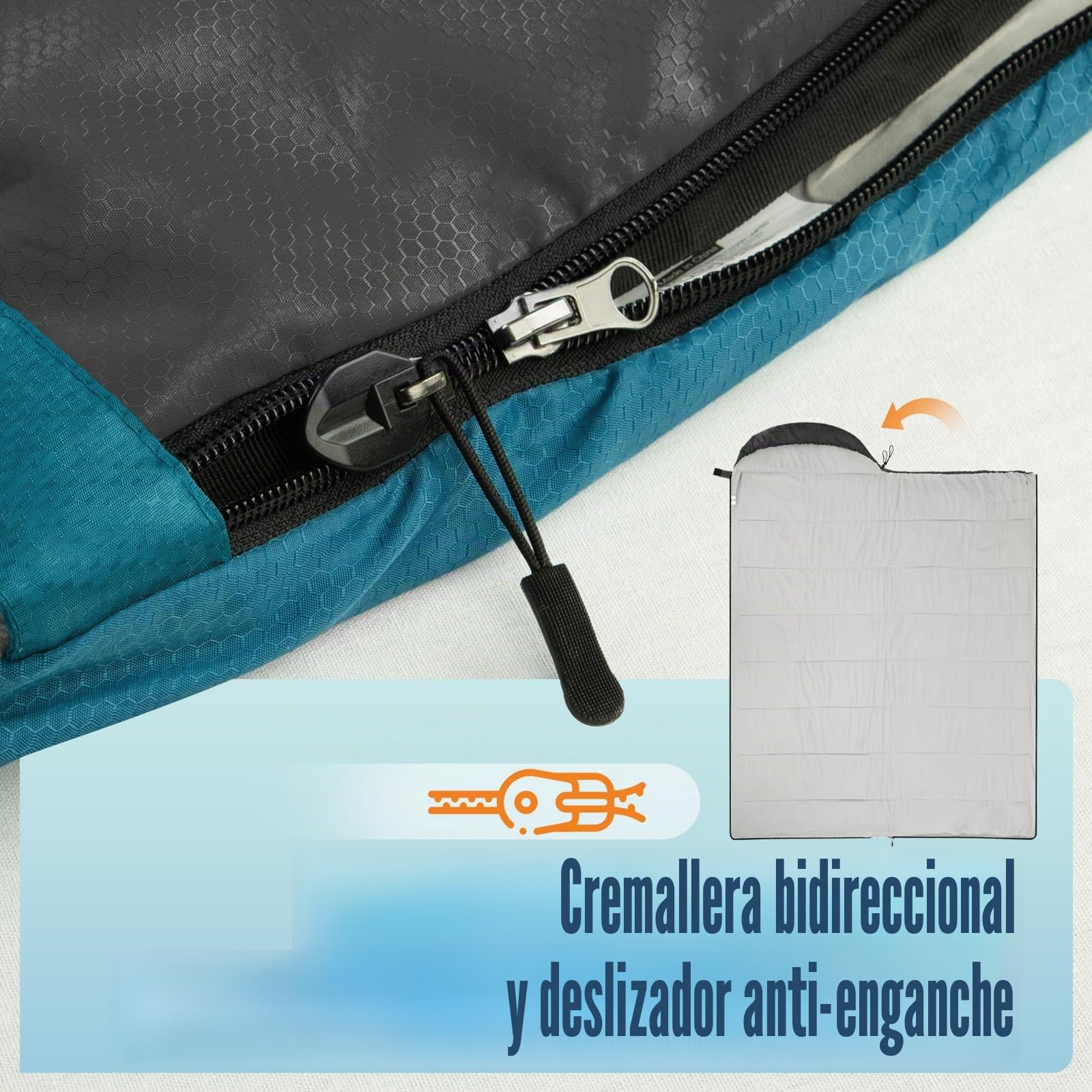 Forceatt Saco de Dormir Winter para Adultos de 0 ℃ a 20 ℃丨Ideal para Acampar, Hacer Mochileros y Hacer Caminatas y Otras Actividades al Aire Libre丨Resistente al Agua, Ligero y Cálido