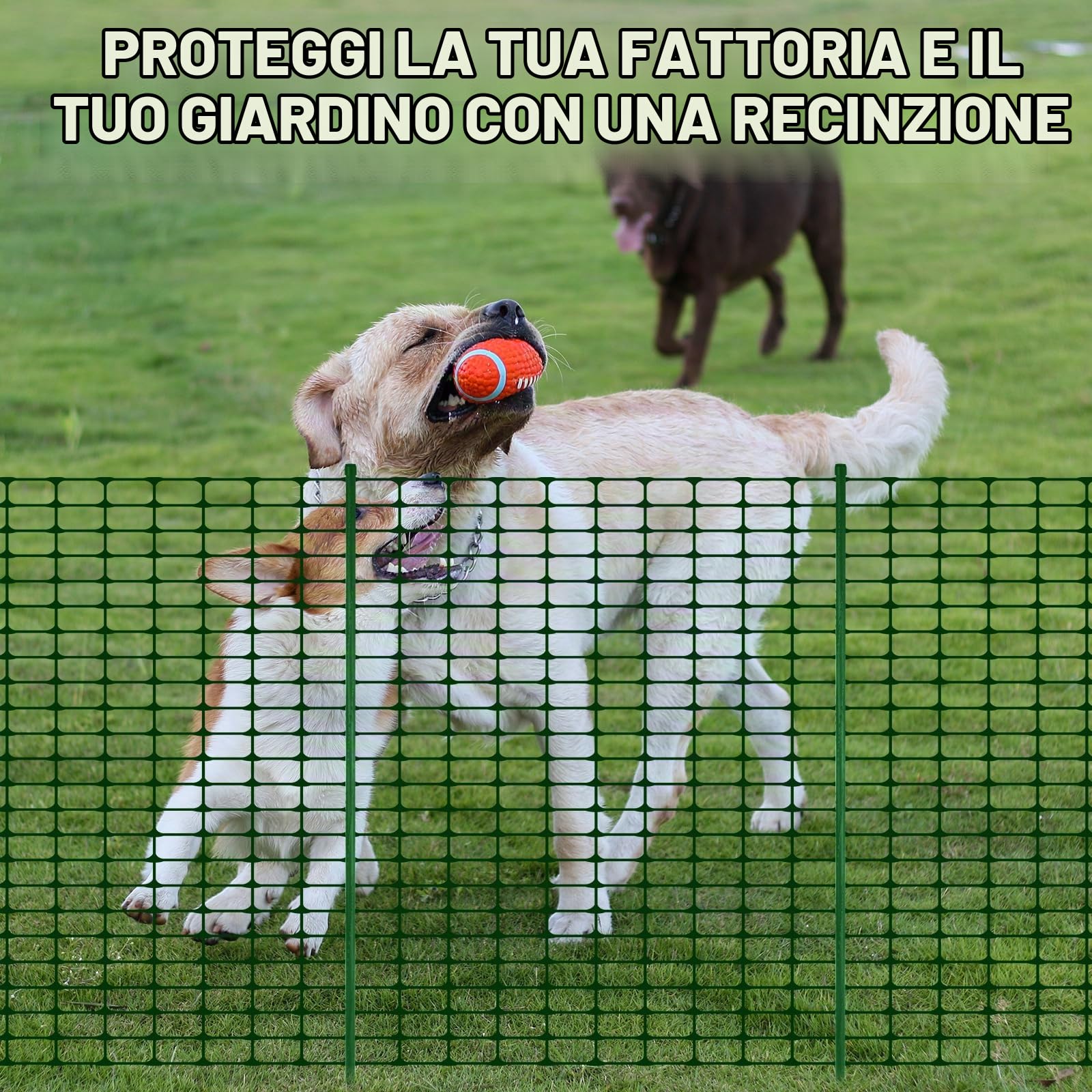 Recinzione da Giardino 100 cm x 30 m con 25 Pali da 115 cm