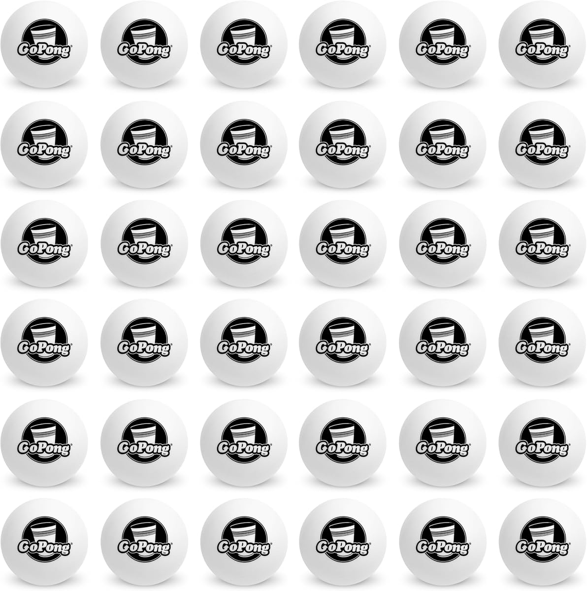 GoPong Pelotas Oficiales de Beer Pong (Paquete de 36), Color Blanco