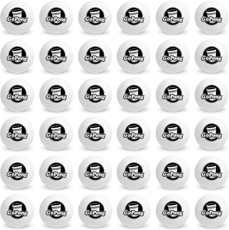 GoPong Pelotas Oficiales de Beer Pong (Paquete de 36), Color Blanco
