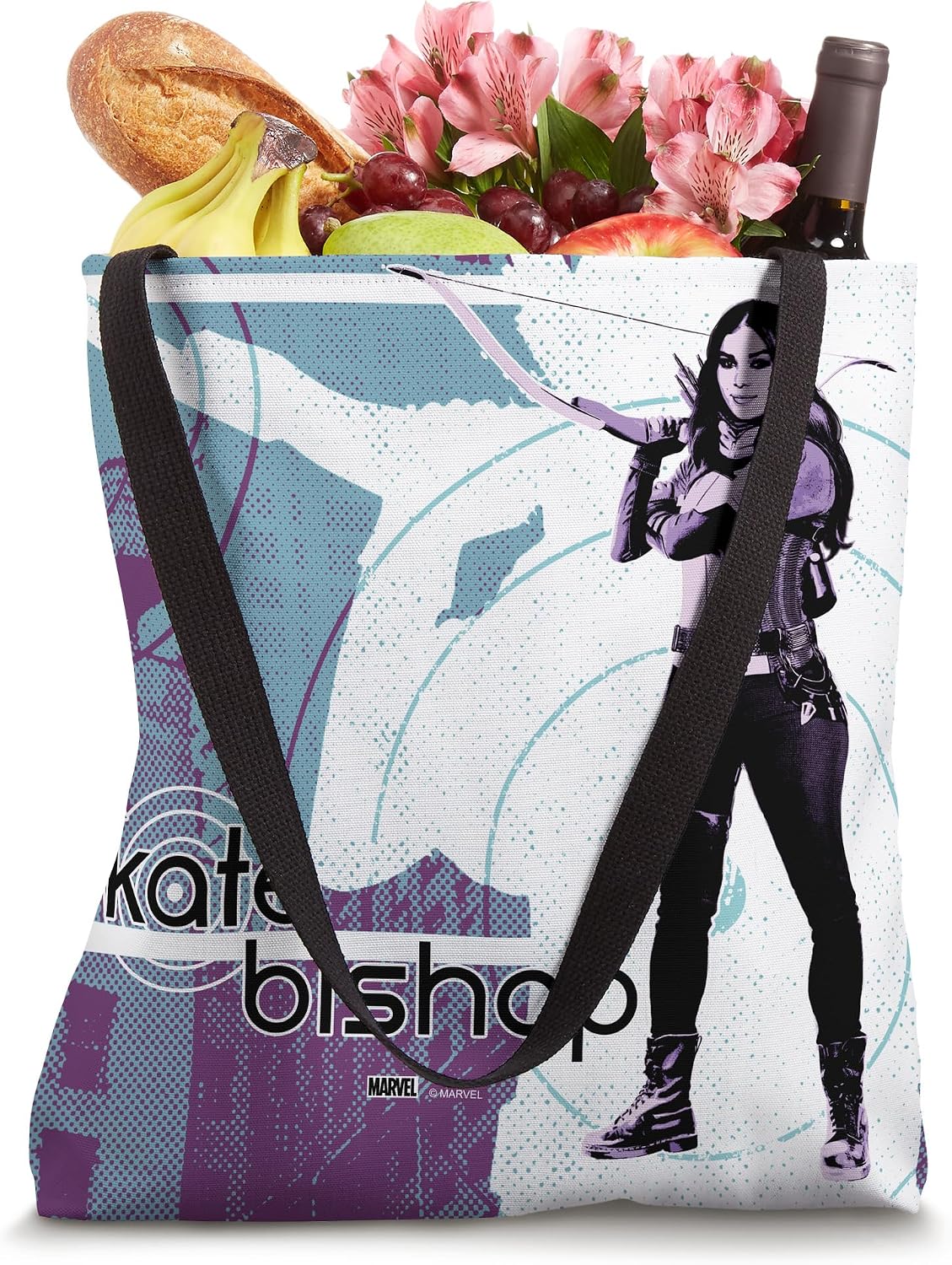 Marvel Hawkeye Kate Bishop Character Poster Tote Bag