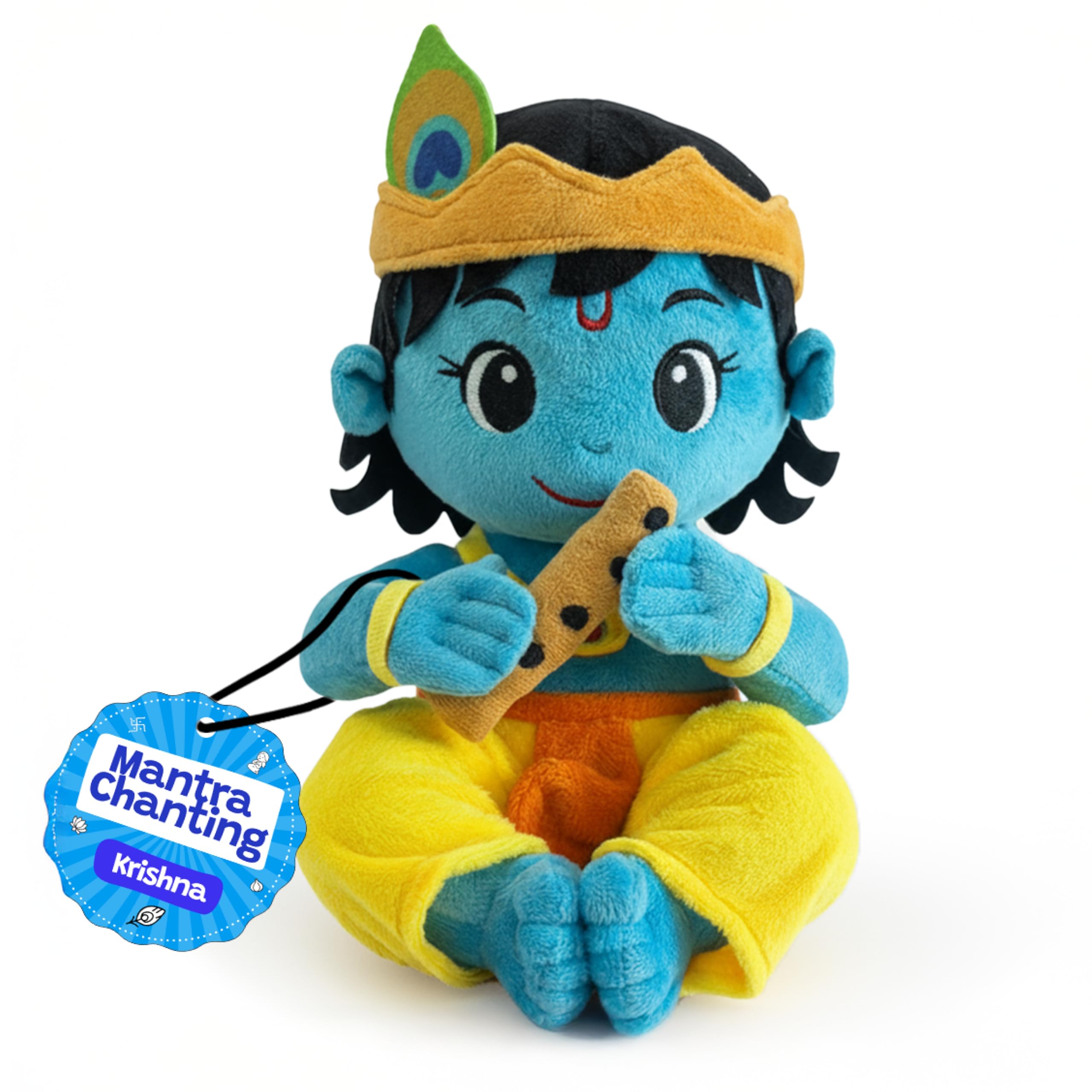 WonderBuddy Divine Krishna Plush Toy with 8 Preloaded Mantras & Aartis, Musical Soft Toy, Best Gifts for Kids, Mantra Chanting Toy for 0-5 Years - 25cm-image-41