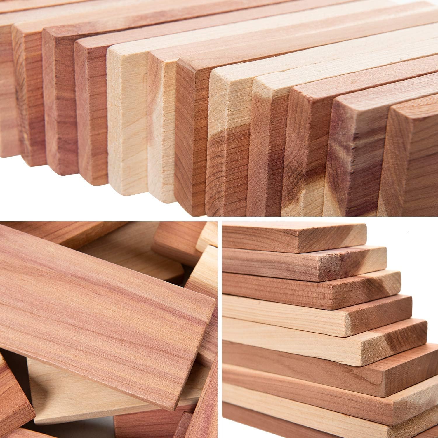 Vumdua Cedar Blocks, 16 Pcs Natural Aromatic Cedar Blocks for Clothes Storage, Drawers