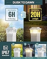 Vista 5 de 50 Lumen Luces Solares para Postes, 3 Modos Luces para Deck al Aire Libre, Valla, Tapa de Poste - 4x4 3.5x3.5 4.5x4.5 o 5.5x5.5, Luces LED