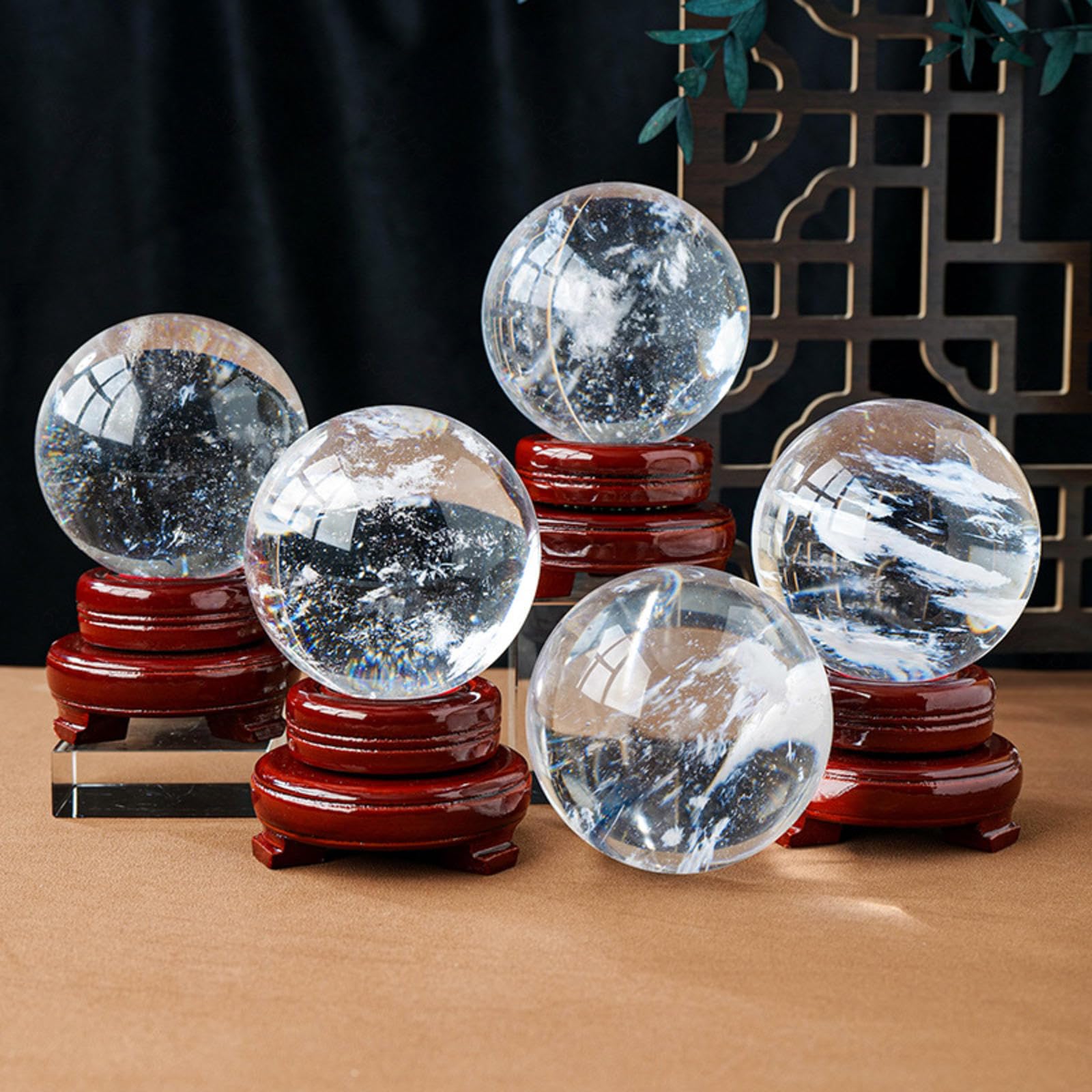 透明クォーツクリスタル 置物 スタンド付き 水晶 ワンド 21cm 専用