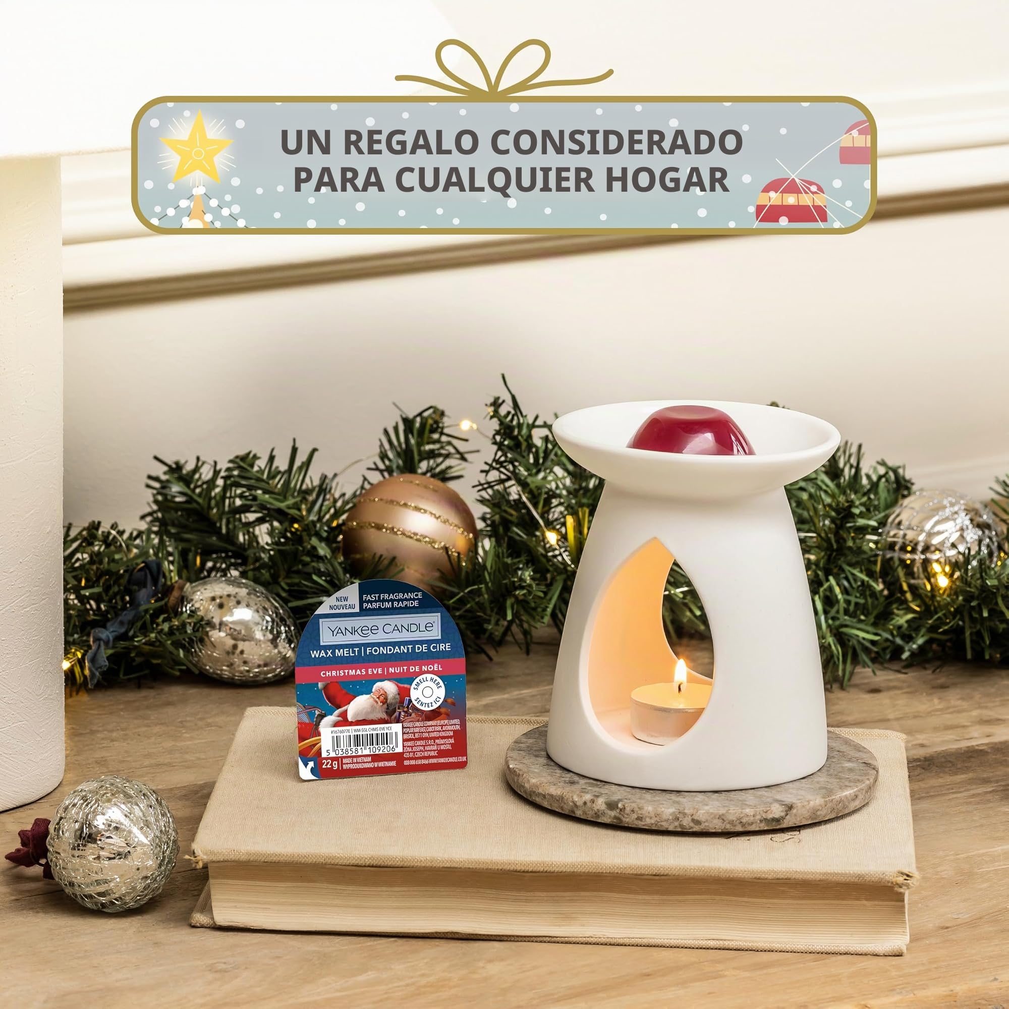 Yankee Candle Juego de regalo | 12 cera perfumada y 1 quemador de cera derretida | de Navidad para mujeres