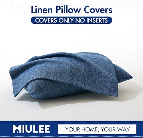 Miniatura 6 de MIULEE - Juego de 2 fundas para cojín decorativo de yute de lino, rectangulares, lisas, para casa de campo moderna, para tu sofá o tu auto de 12 x