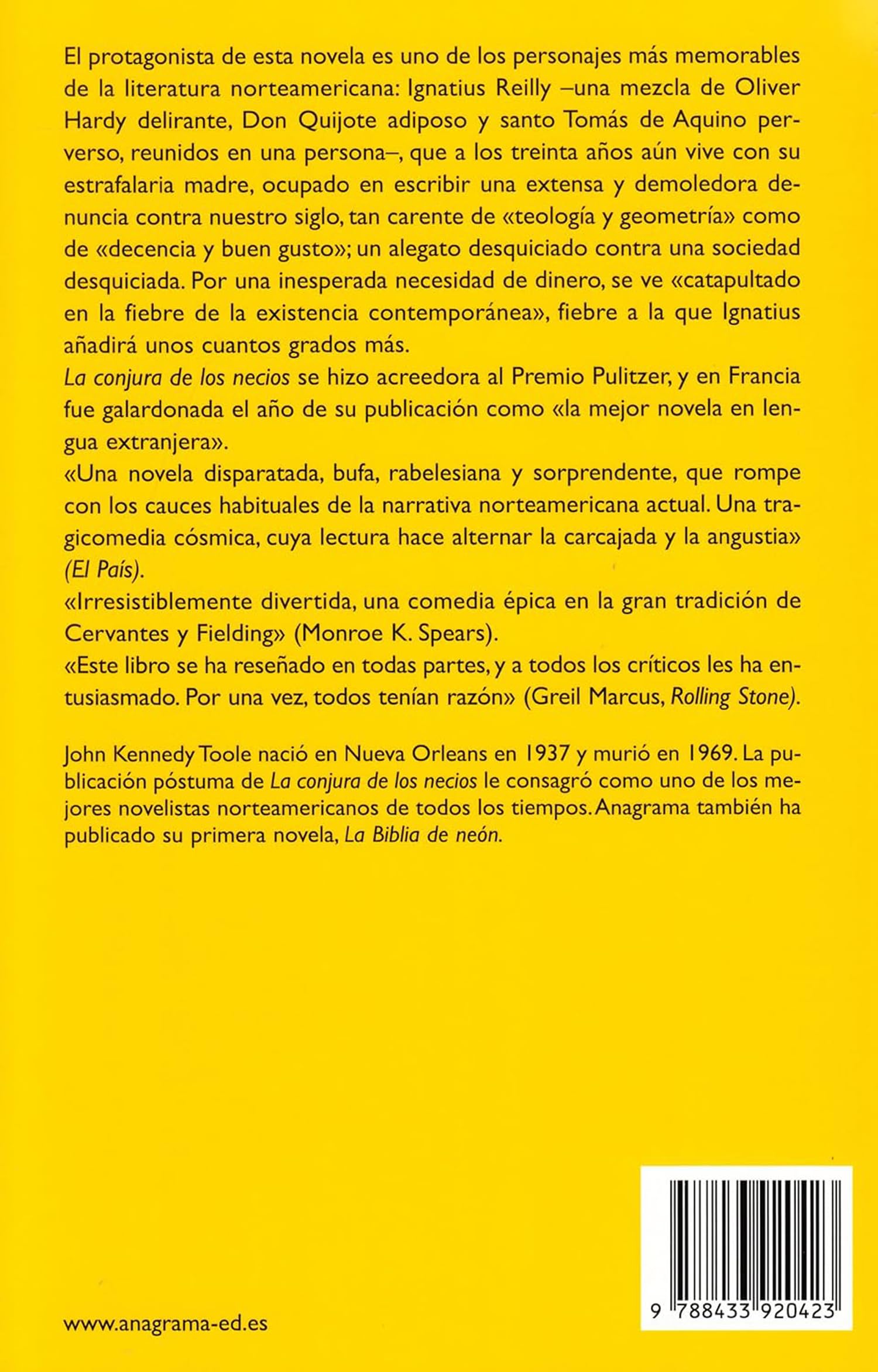 La conjura de los necios (Compactos, Band 38)