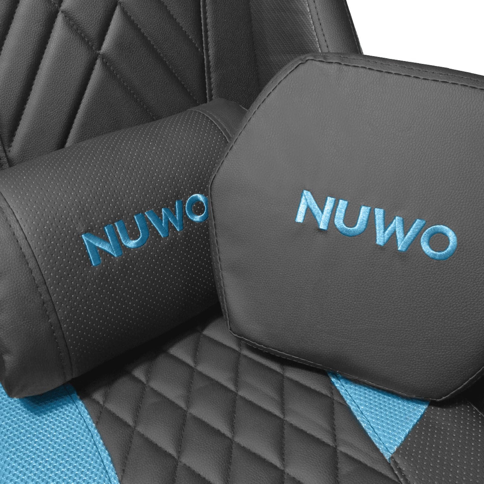 Nuwo DoXx Sedia Gaming Ergonomica, Sedia PC Computer Gaming Ufficio, Braccioli 2D, Schienale e Altezza Regolabile, Supporto Lombare e Poggiatesta, 150 Kg, Blu