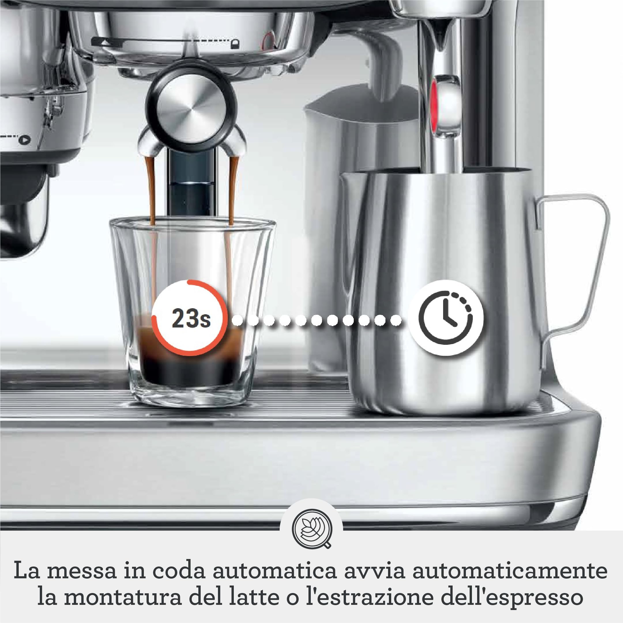 Sage The Oracle Jet – Macchina Da Caffè Espresso Professionale Da Casa Con Macinacaffè Integrato – Montalatte Manuale E Automatico – Sistema Doppia Caldaia, 1600 W, 14 Programmi – Tartufo Nero
