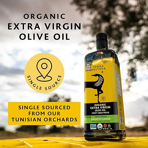 Miniatura 2 de Terra Delyssa First - Aceite de oliva virgen orgánico prensado en frío de origen único botella de vidrio oscuro de 1 L 34 onzas líquidas - 1 paquete