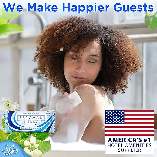 Miniatura 7 de BERGMAN KELLY - Barras de jabón de hotel - Té blanco, 0.5 onzas, paquete de 100 - Amenidades de lujo a granel de tamaño de viaje - Mini jabón