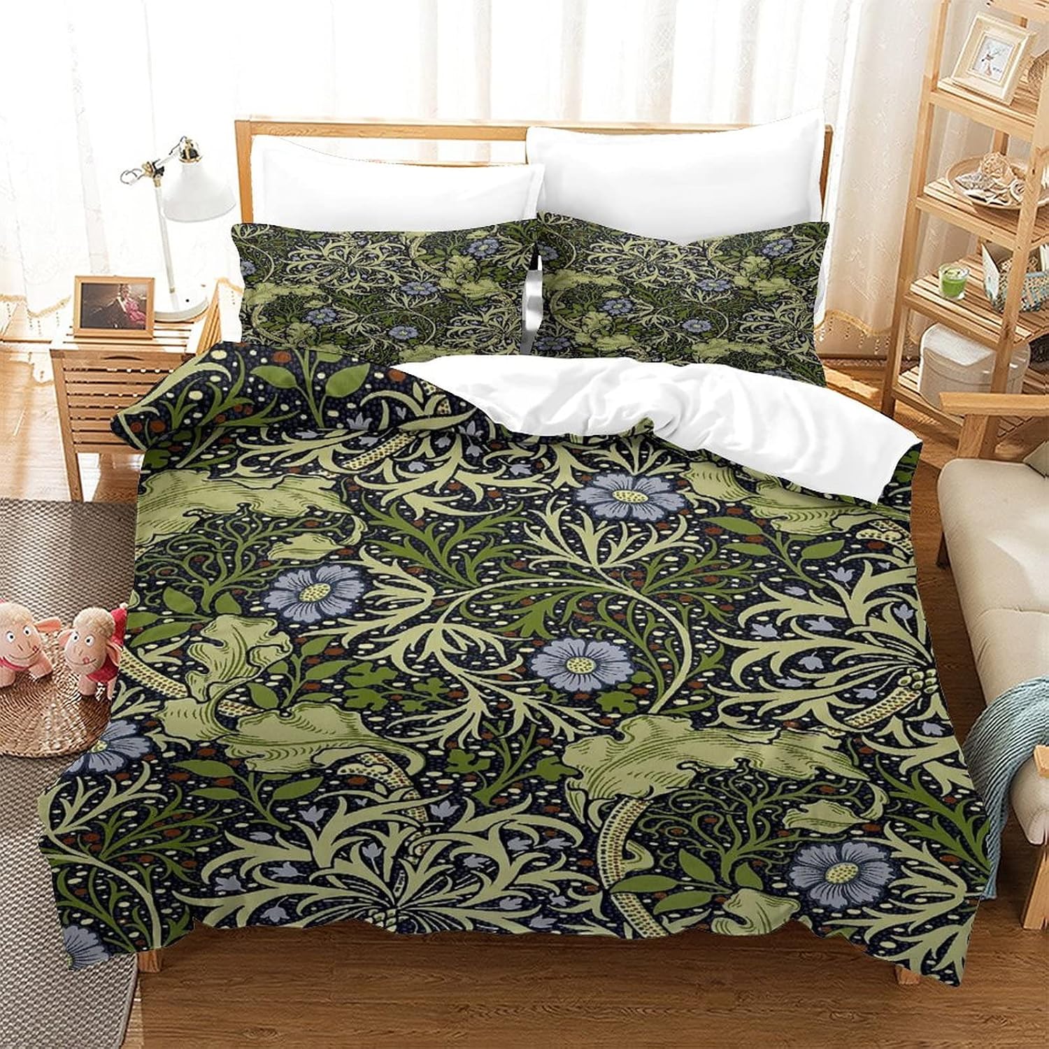 Newspaper Pattern Print Duvet Cover Bedding Set