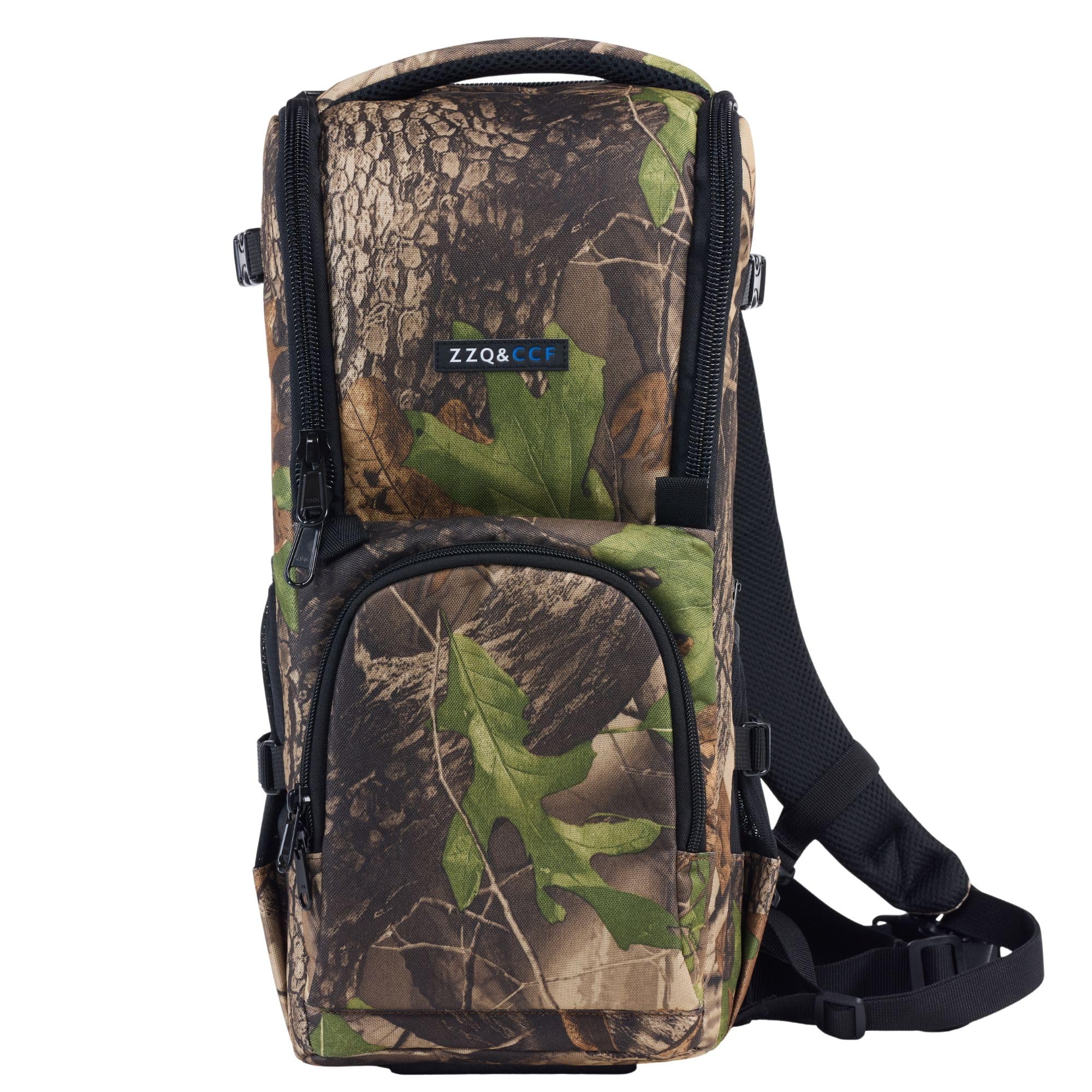 ZZQ&CCF Telephoto Lens Camera Backpack for Canon RF 200-800/100-500, Lens Case Bag for Nikon Z 180-600, Camera Pouch Compatible with Sony FE 200-600/FE 400-800/300— Camouflage