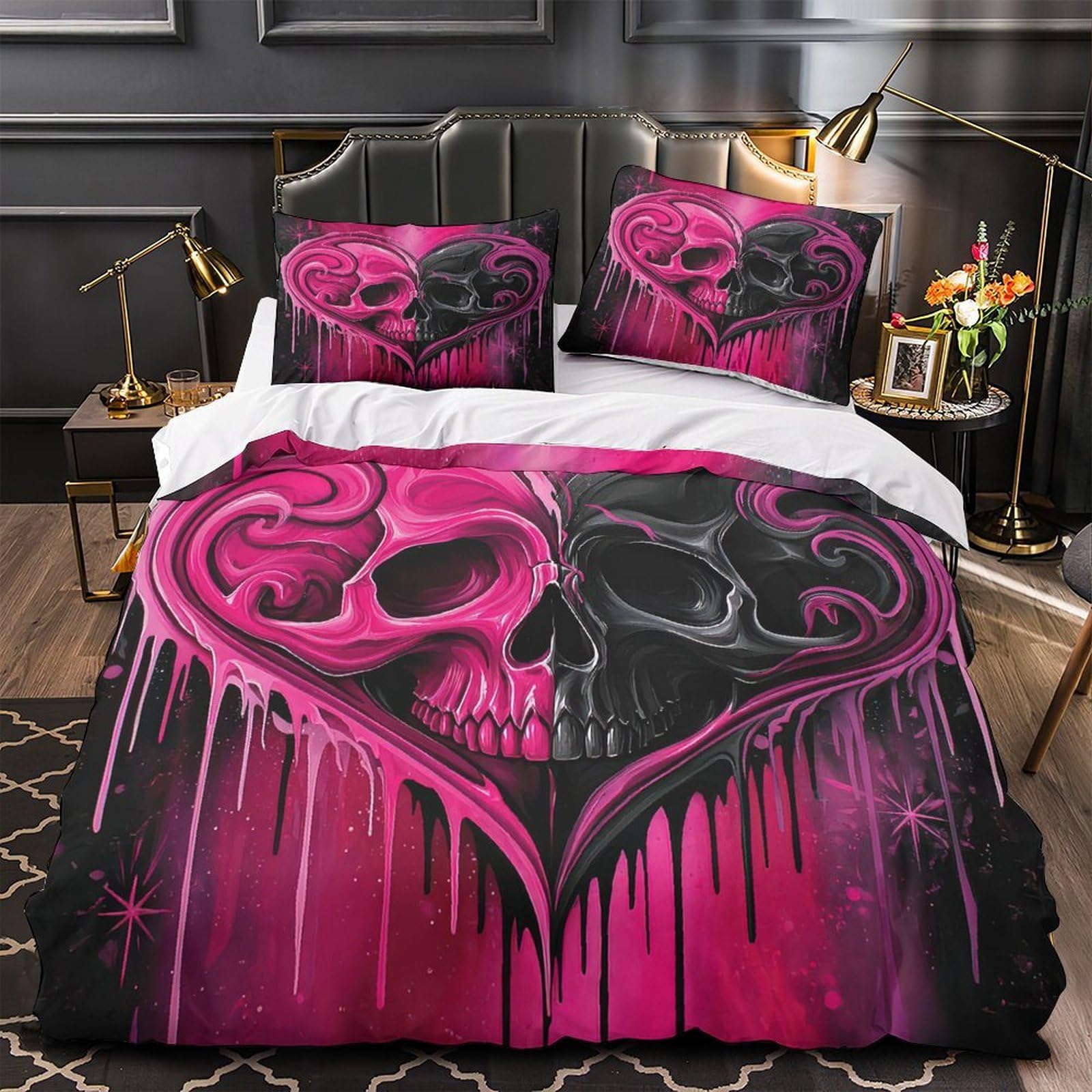 Linge de lit gothique romantique 3D pour transformer le décor d'une chambre double