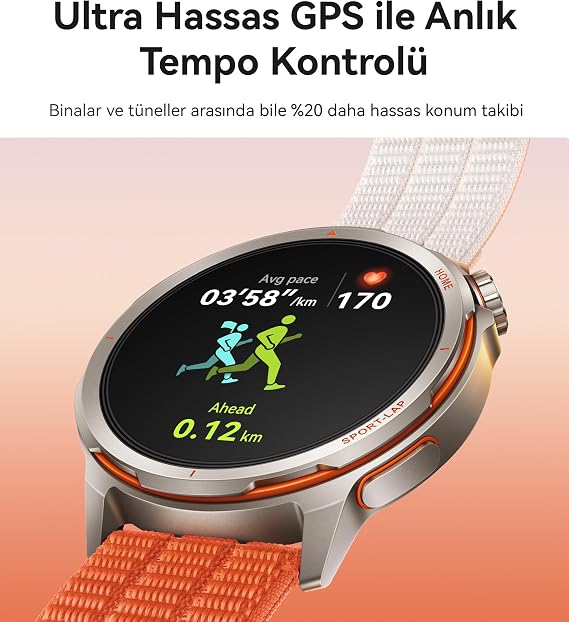 HUAWEI WATCH GT Runner 2 Akıllı Saat (Erkekler için), 14 güne kadar pil ömrü, Maraton Modu, sağlık takibi, HRV, ECG, SpO₂, uyku takibi, GPS, NFC, Bluetooth arama, iOS ve Android uyumlu, Mavi
