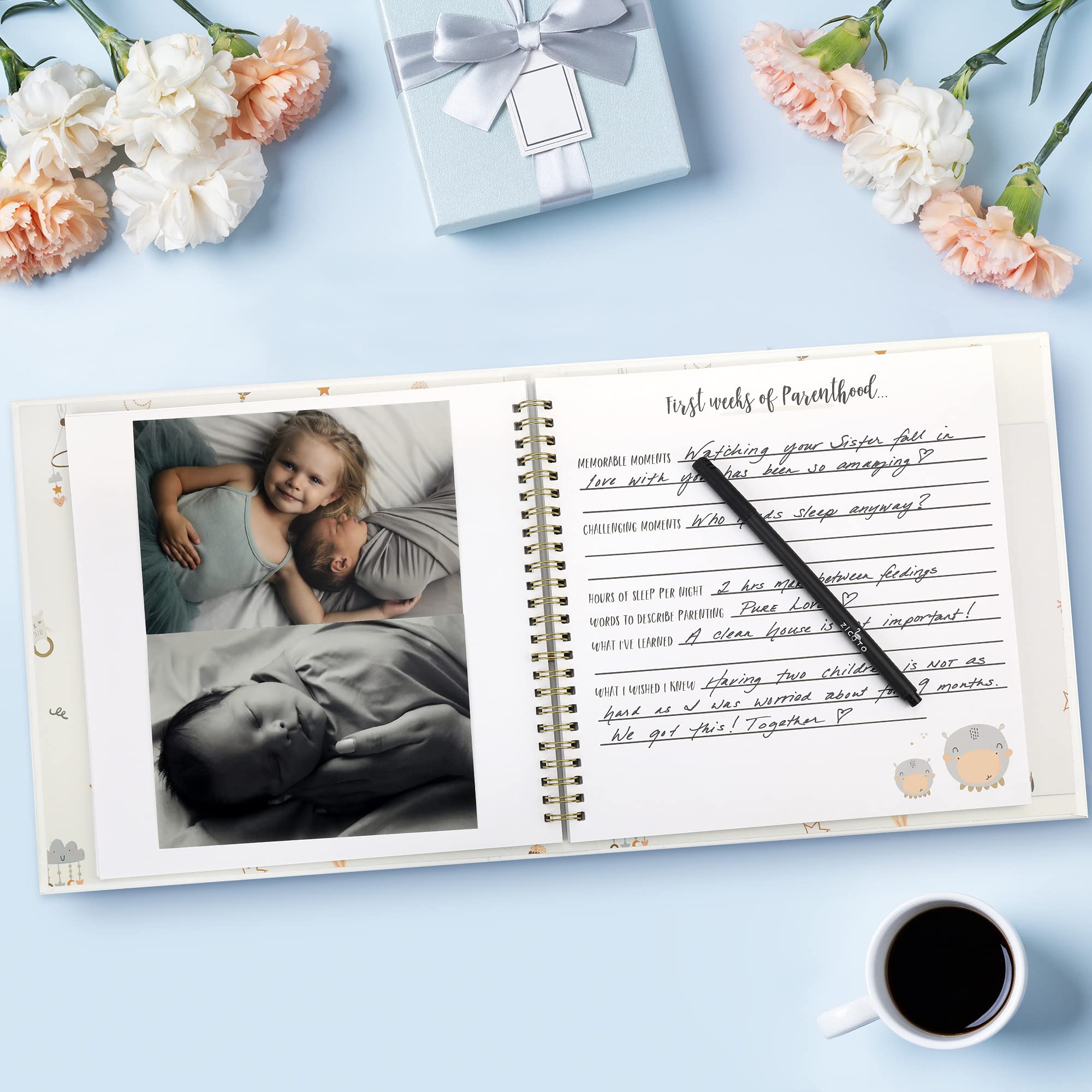 Adorable Baby Memory Book Capture All Your Baby Girl or Boy's Milestones from PreBirth to