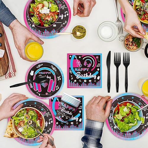 Miniatura 7 de Suministros para fiesta de cumpleaños de construcción, juego de suministros para fiestas de construcción, incluye platos, servilletas, cubiertos