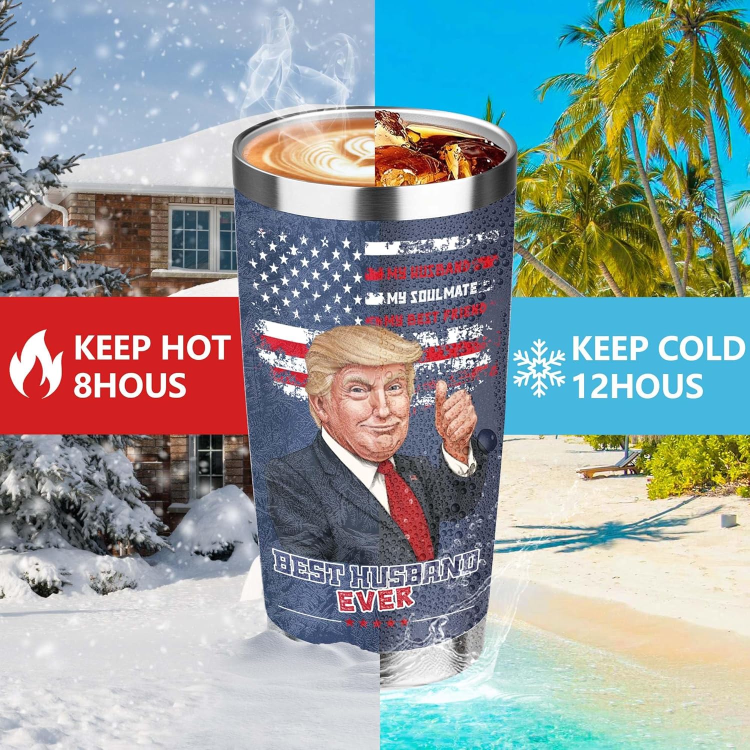 Valentines Day Gifts for Husband - Funny 20 oz Stainless Steel Tumbler, Valentine's Tumbler, Coffee Cup, Happy Valentine's Day Gifts for Husband from Wife, Cool Valentines Day Gift Ideas - Image 3