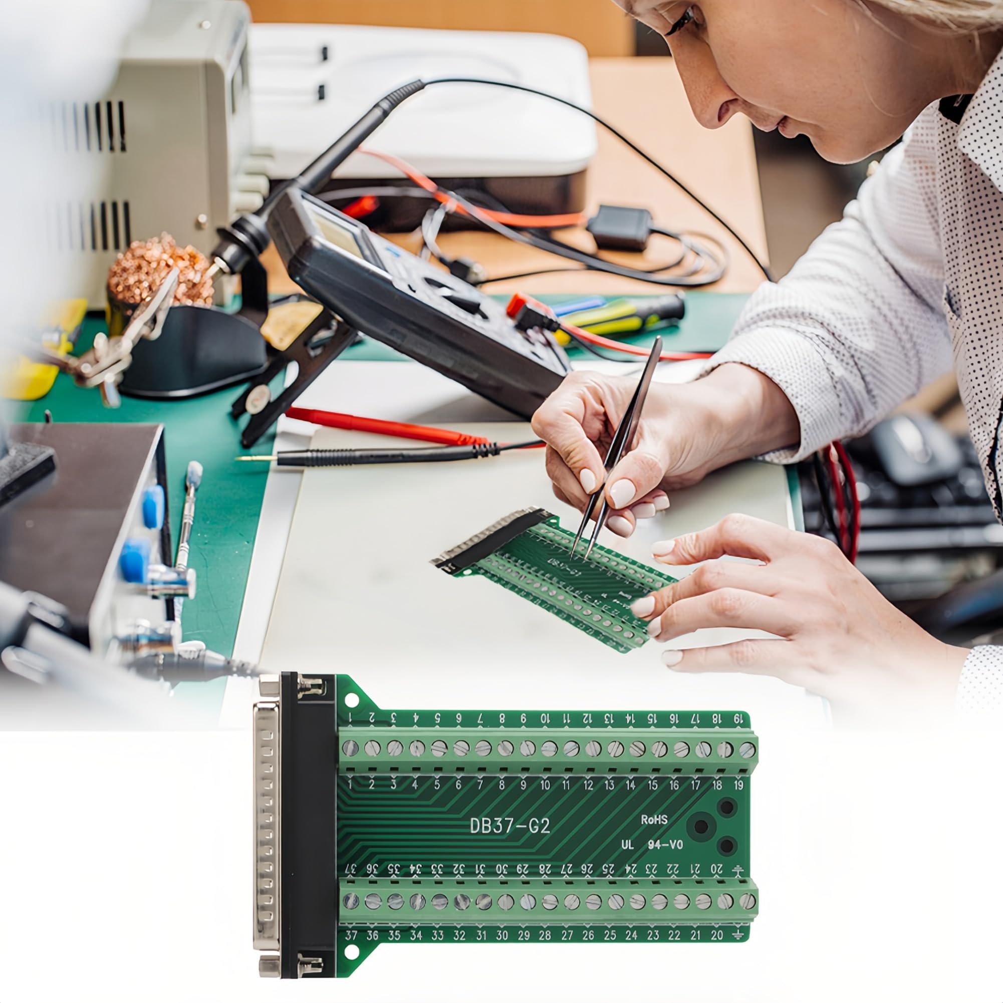 Snapklik.com : DB37 Breakout Connector 37 Pin Port Straight PCB Thinner ...