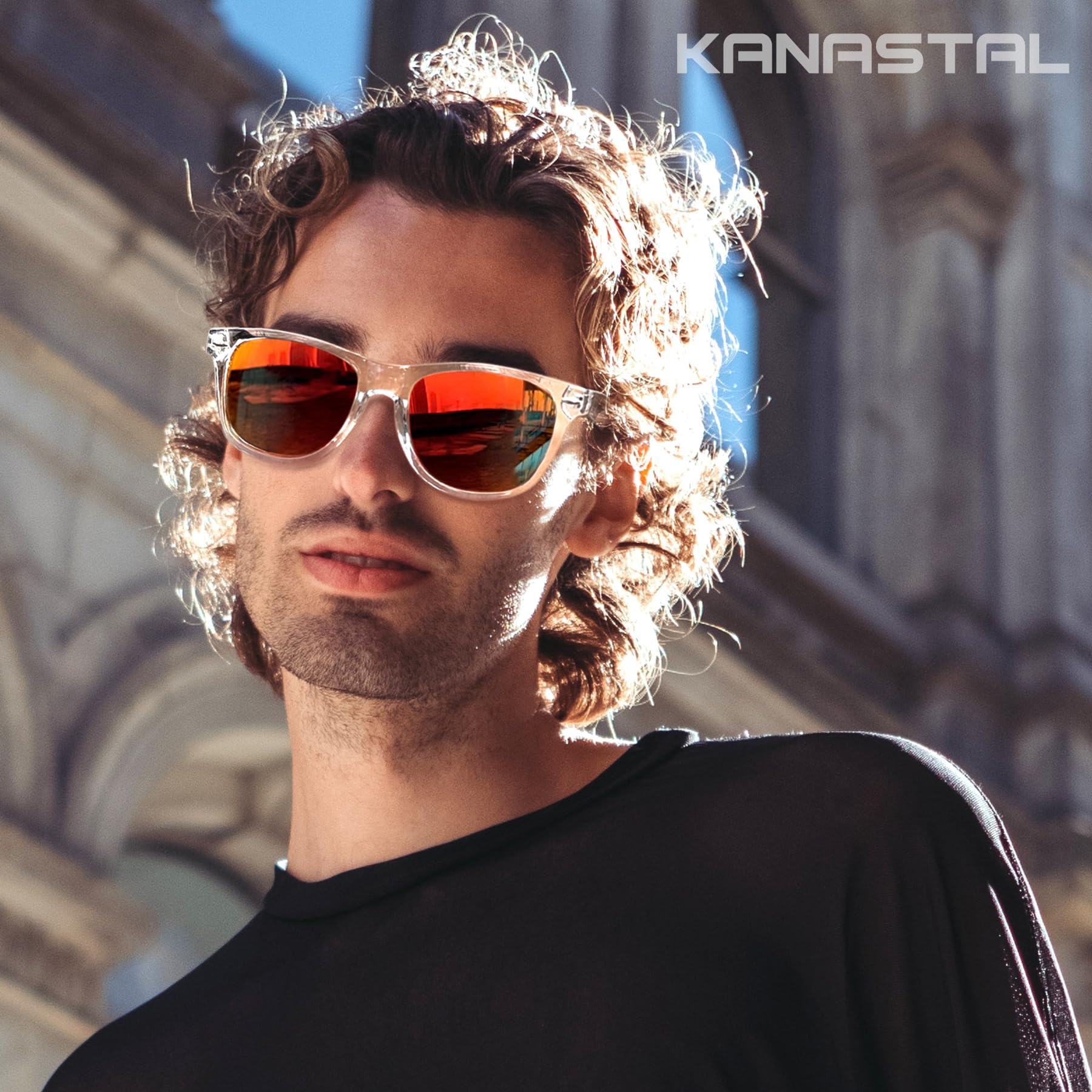 KANASTAL Lunettes de Soleil Polarisées Homme et Femme Retro, 2 Paires Mode Vintage Lunettes de Soleil Carrées Classiques UV400 pour Pêche Conduire Voyager
