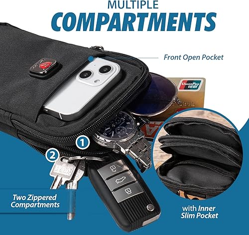 Miniatura 4 de Ranboo Cell Phone Pouch Fits for Samsung Galaxy S25 Ultra S24 Ultra S23 Ultra S8 Plus Note 20 Ultra 9 8 A15 A52 A42 A32 A12 Shoulder Holster
