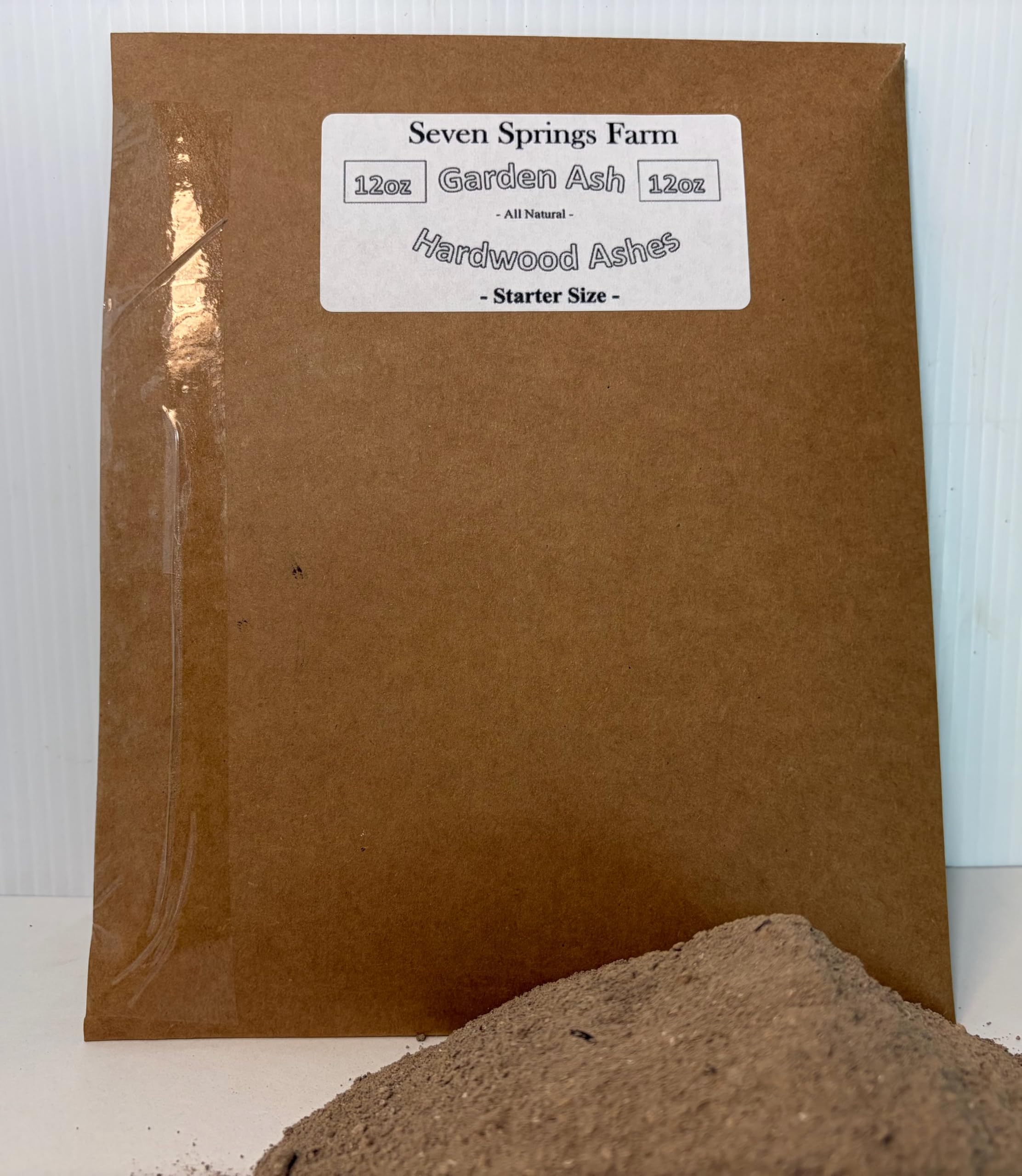 12oz Garden Ash Starter Size - Hardwood Ashes w/Texture - Natural bits of Wood Charcoal & Minerals for Gardening Planting (12 Ounce)