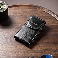 Vista 3 de Hengwin Funda de cuero genuino para teléfono celular para cinturón de hombre, soporte vertical para teléfono, bolsa para cinturón para iPhone 15 Pro