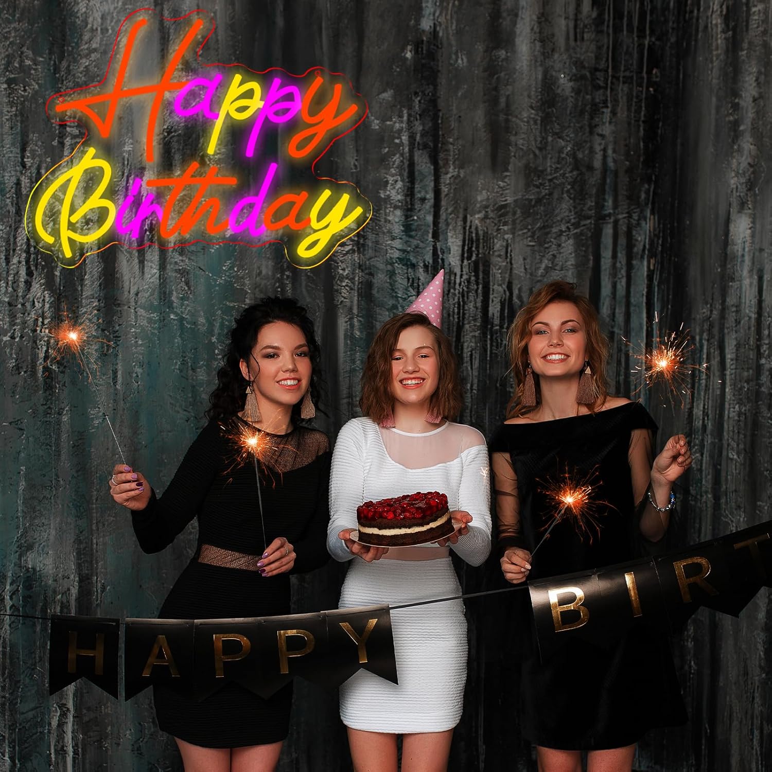 Happy Birthday Neon Signs for Wall Decor,Led Neon Light for Bedroom,Christmas Birthday Party decorations Gifts - Image 5