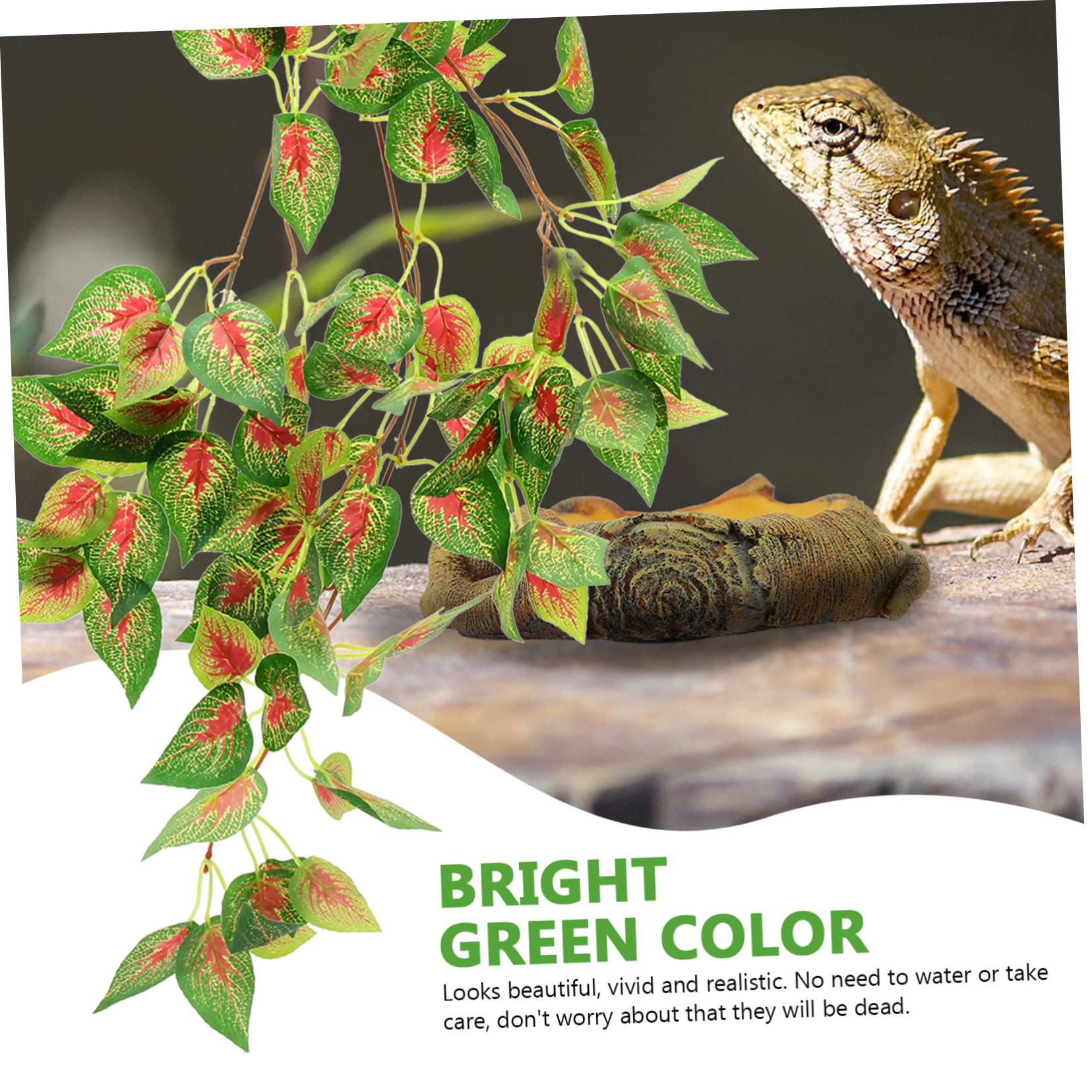 YARNOW 4 Piezas De Hojas Decorativas para Reptiles Trepadores Plantas Delicadas para Reptiles Accesorios para Terrarios De Lagartos Terrarios De es De Serpientes