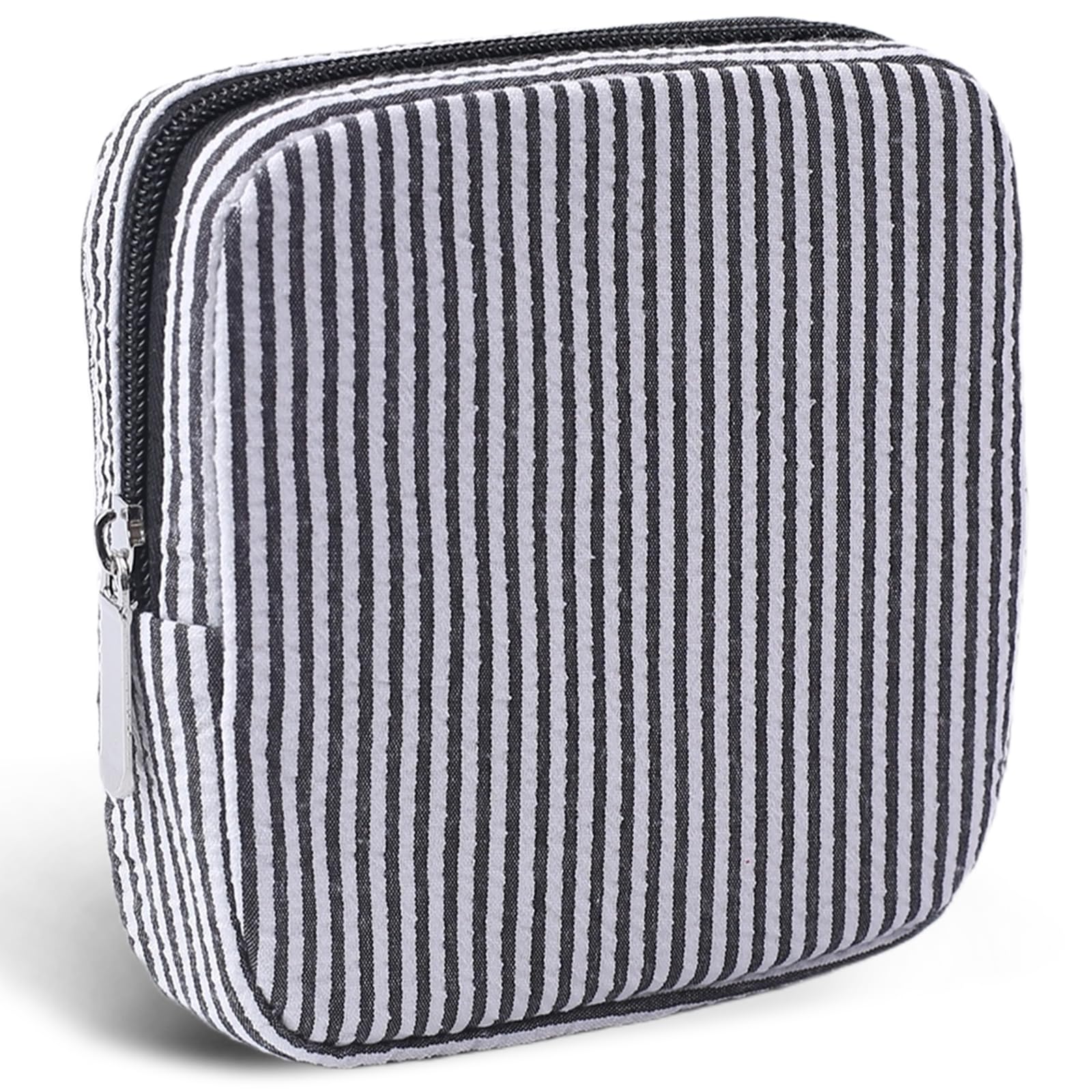 Teircno Period Bag for Teen Girls | Striped Sanitary Napkin Storage Bag | Cute Pads Pouch for Period | Menstrual Pouch for Pads, Tampons, Menstrual
