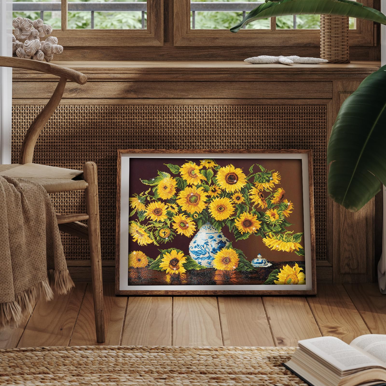 Amazon.com: DIAMOND DOTZ Sunflowers in a China Vase Floral
