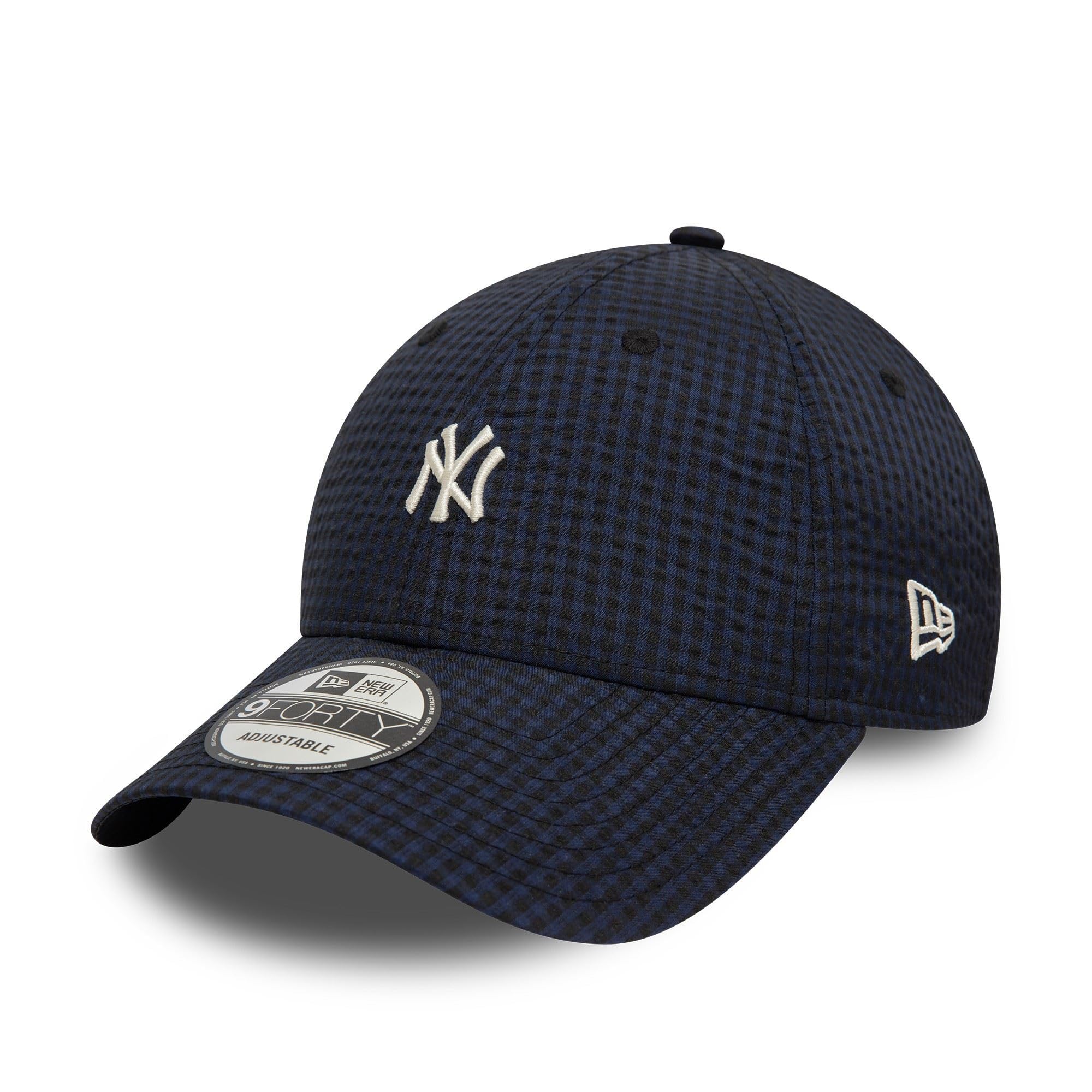 New Era MLB New York Yankees Cap Fans Baseball Adjustable Seersucker NY hat 9Forty Blue — image 1