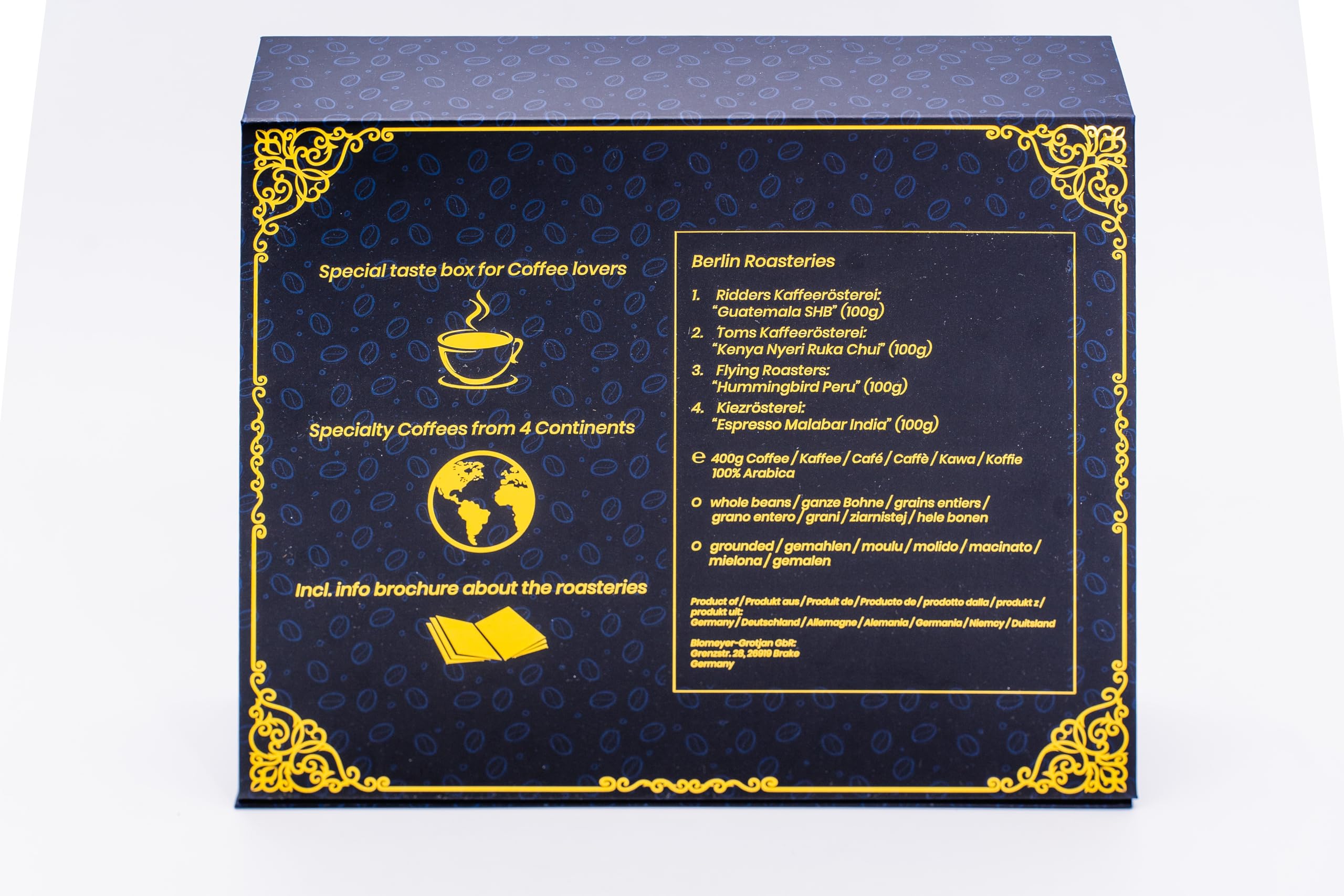 Kaffee Geschenk-Set 4 Berliner Kaffeeröstereien Around The World 4 Single Origin Kaffees 4 Kontinente Kaffeebohnen Probierset