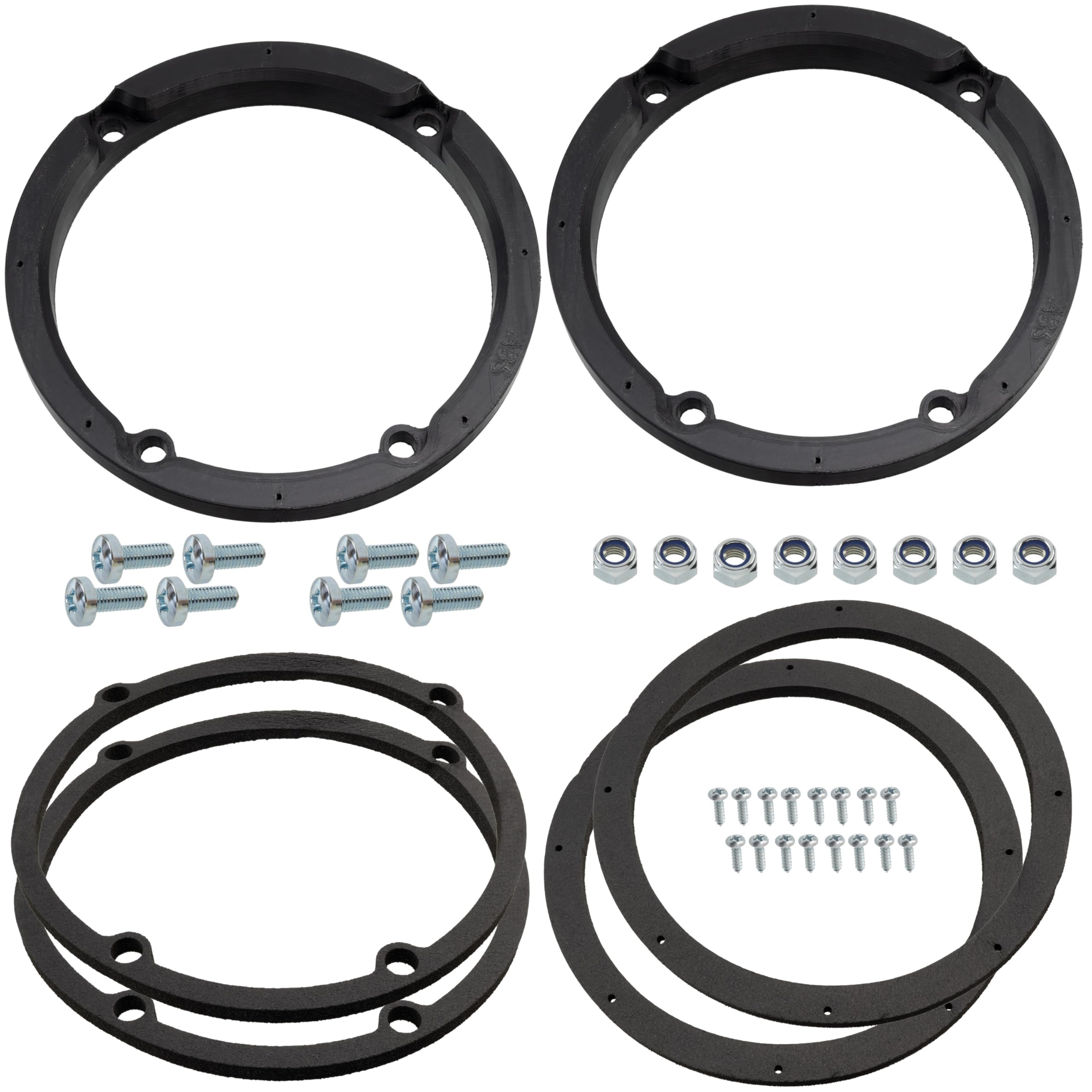 Aerzetix - Kit di 2 adattatori/supporti per altoparlanti Ø165mm | porte anteriori | compatibile con Mercedes Sprinter Viano Vito VW Crafter