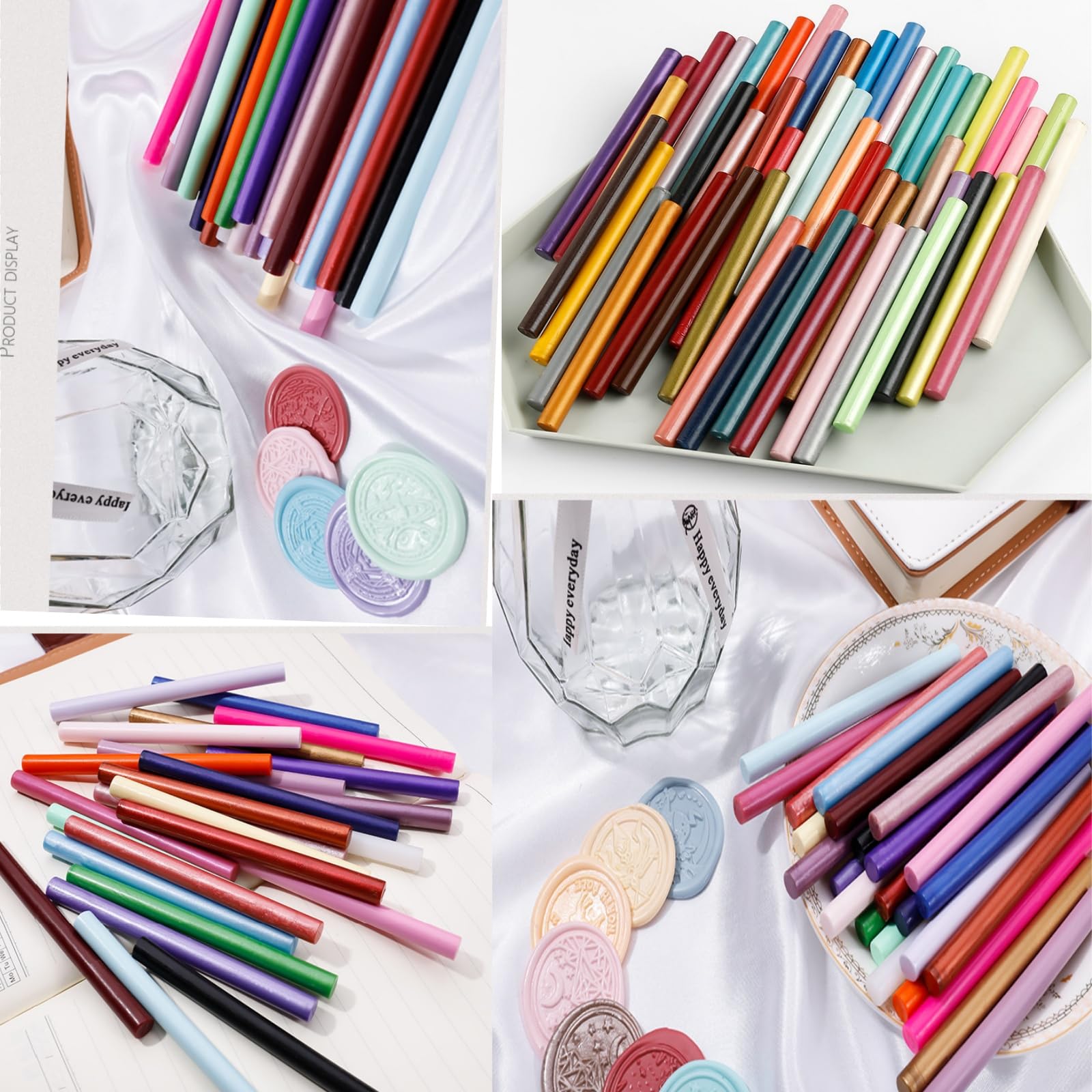 1,1 cm Cera de palos, Atopbb Silver Wax Stick 10 unidades pistola de pegamento para sellos de cera, para cartas, tarjetas de felicitación, vino, manualidades, bodas y fiestas (plata)