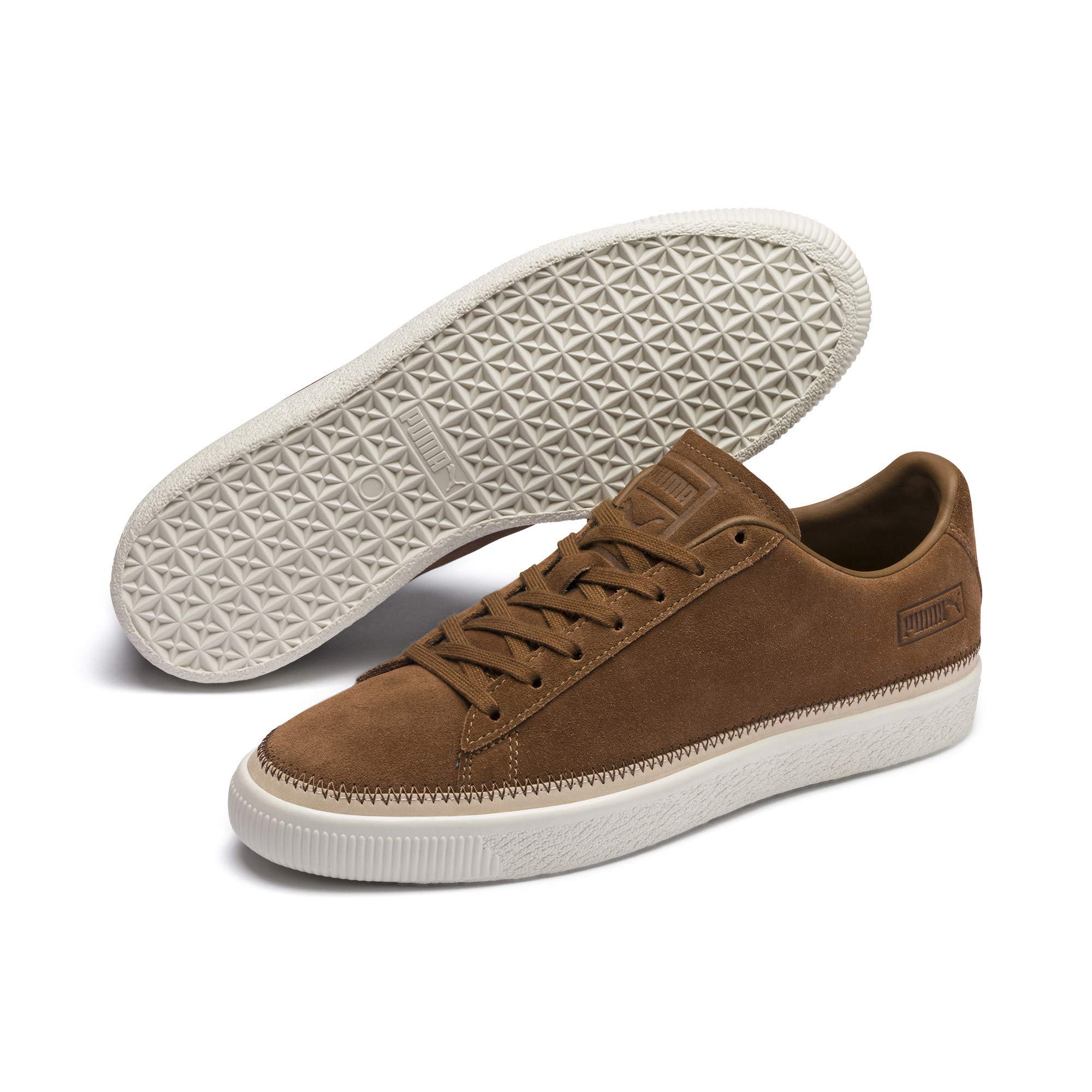 PUMA Unisex Suede Trim PRM Trainers 38.5 EU Brown (Dachshund-whisper White 03)