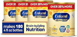 Enfamil NeuroPro Baby Formula, Brain and Immune Support with DHA, Iron and Prebiotics, Infant Formula Inspired by Breast Milk, Non-GMO, Powder Can, 28.3 Oz (Pack of 4)