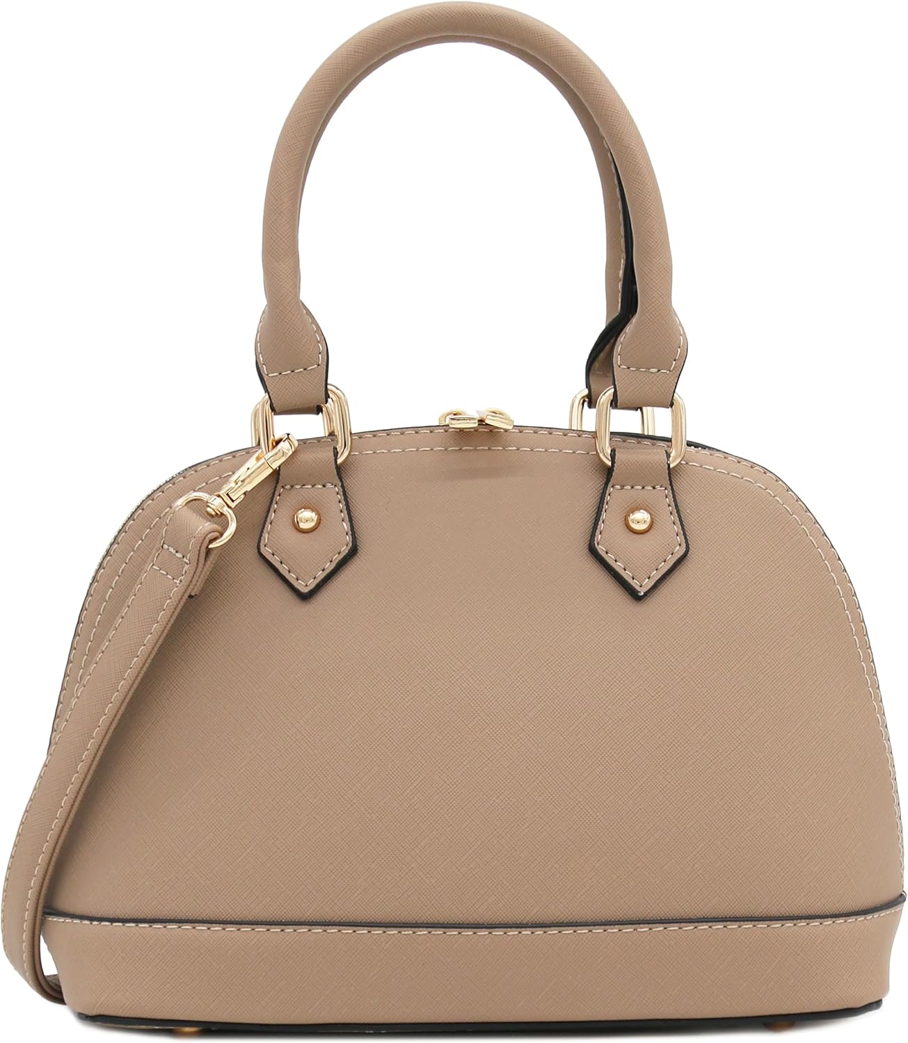 Zip-Around Saffiano Classic Dome Satchel