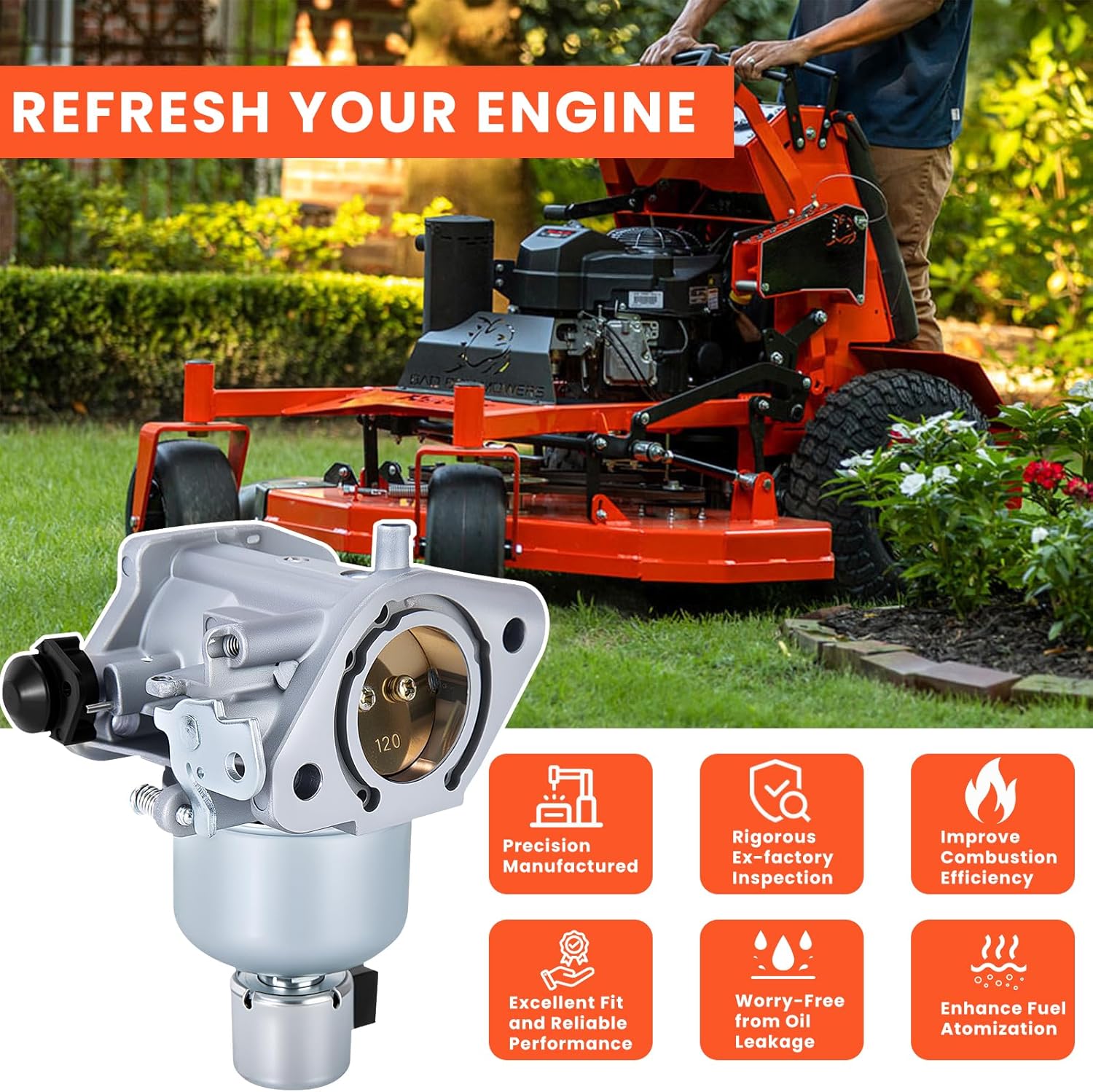 16-853-19S Carburetor for Kohler 7000 Series KT725 KT730 KT735 KT740 KT745 22HP 23HP 24HP 25HP 26HP Engines Carb with Air Oil Filter Fuel Pump, Replaces 16 853 19S, 32 853 63S, 32 853 67-S