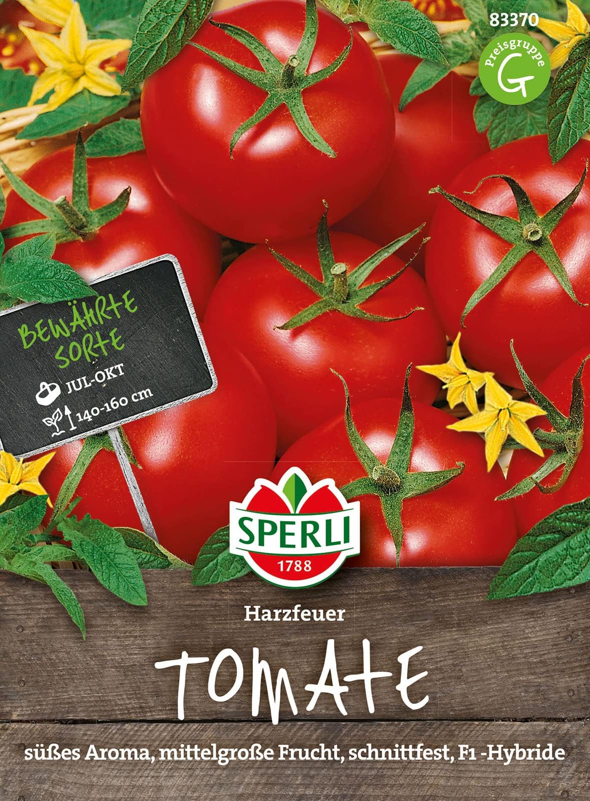 83370 Sperli Premium Tomatensamen Harzfeuer Süß Aromatisch