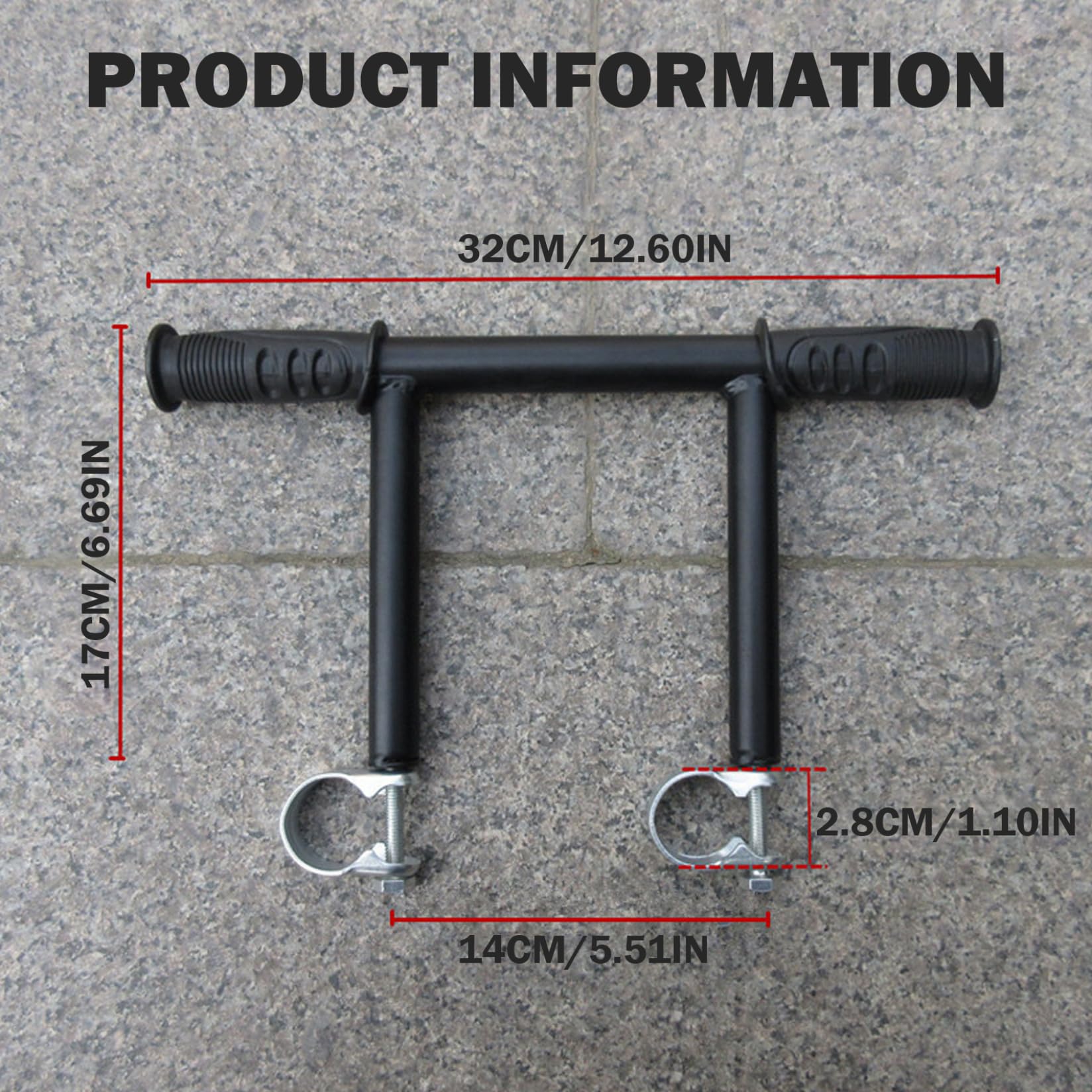 Prolunga per maniglia del passeggino, diametro 28 mm..Maniglia per passeggino per bambini, maniglie di estensione rialzate da 6, 7 ​​pollici, prolunga per manubrio in plastica per carrello, passeggi