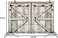 Vista 10 de LB Telón de fondo rústico de 7 x 5 pies para fotos, tablero de madera vintage, telón de fondo de fotografía de vaquero occidental para niños, baby