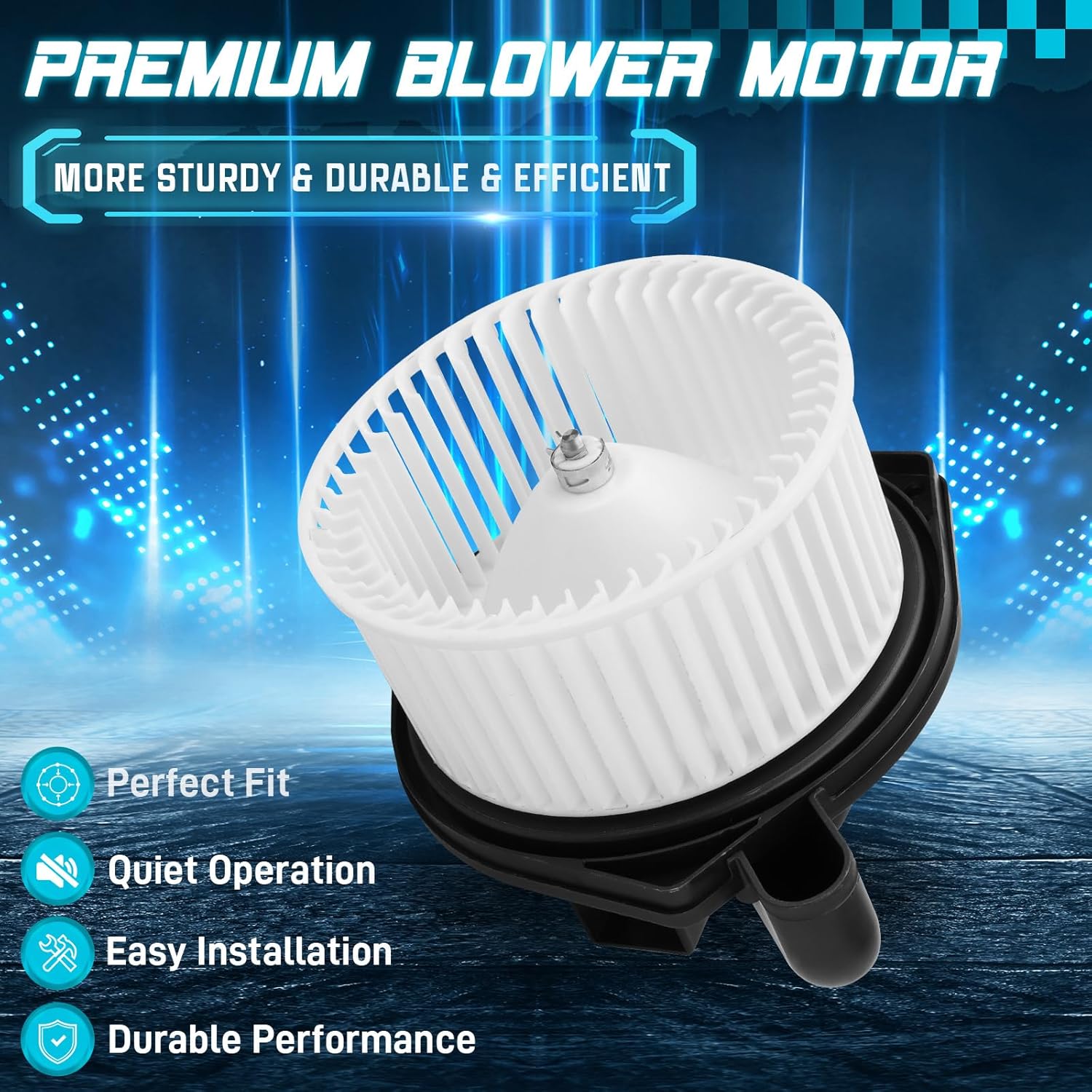 IRONTEK 89019178 HVAC Blower Motor with Fan Cage for 2004-2012 for Chevrolet Colorado, 2003-2006 SSR, 2004-2012 for GMC Canyon, 2006 for Isuzu i-280 i-350, 2007 for Isuzu i-290 i-370 700187 15-80588