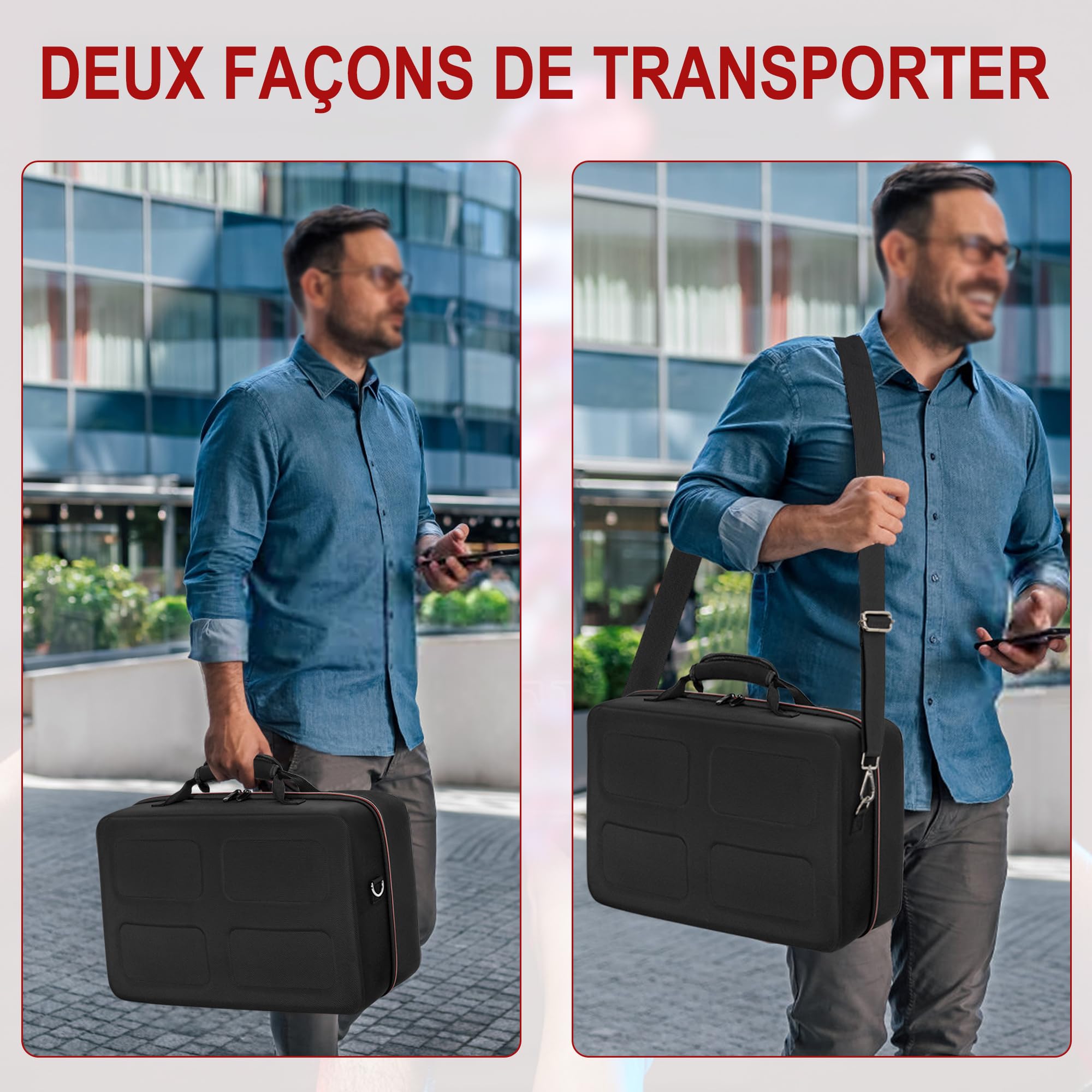 OUUTMEE Sac de Transport pour PS5, Résistant Aux Chutes, Étanche, Noir