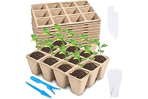 10 Packs Biodegradable Seedling Starter Trays for Germination
