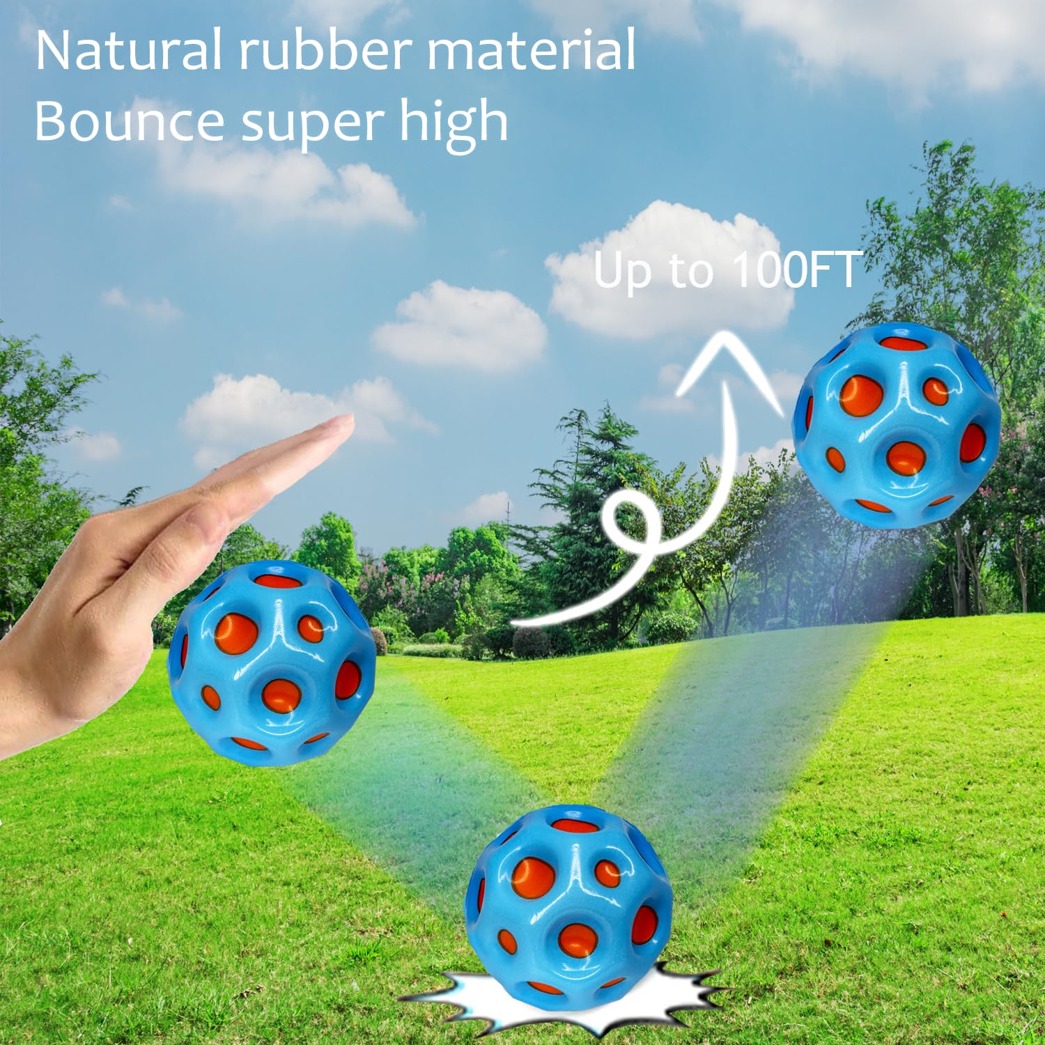 Normal Bouncing Ball Sensory Balls For Kids 10-Pack Space Bounce Balls – Super High Bounce ...