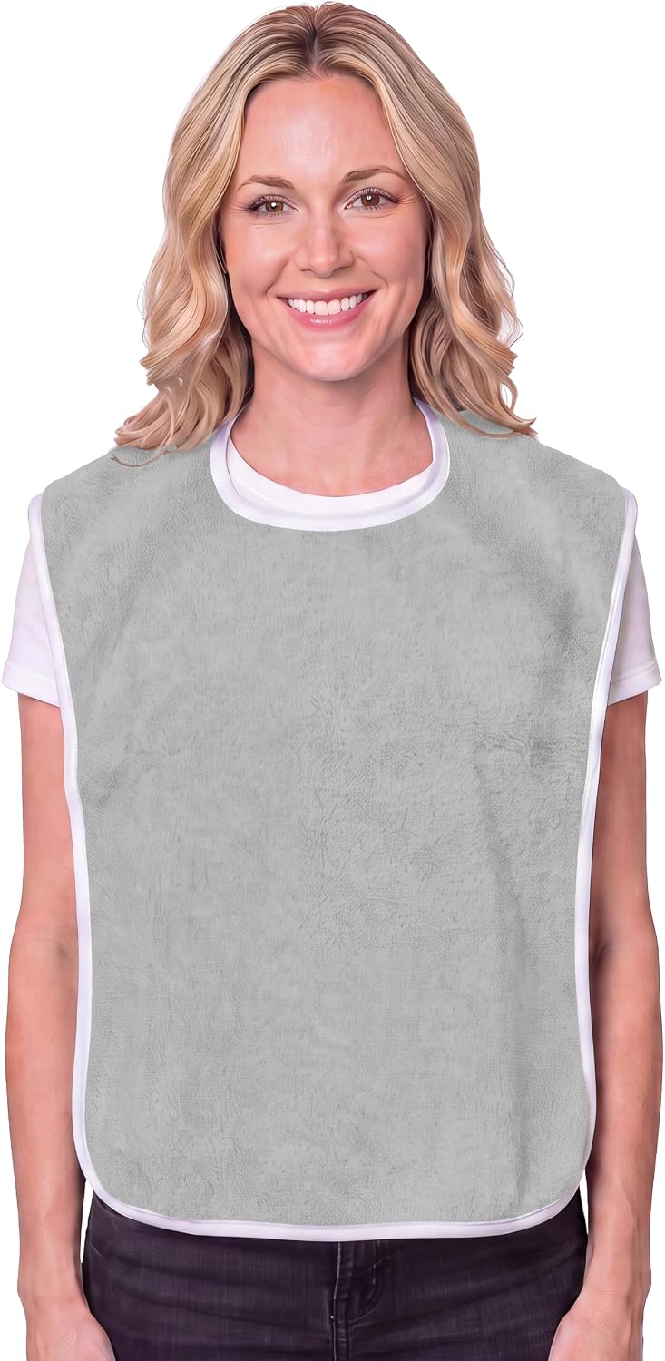 Avalon Towels Adult Bibs for Women 100% Cotton Bib for Adults for Eating - Terry Cloth Adult Bibs for Men Clothing Protectors image 2