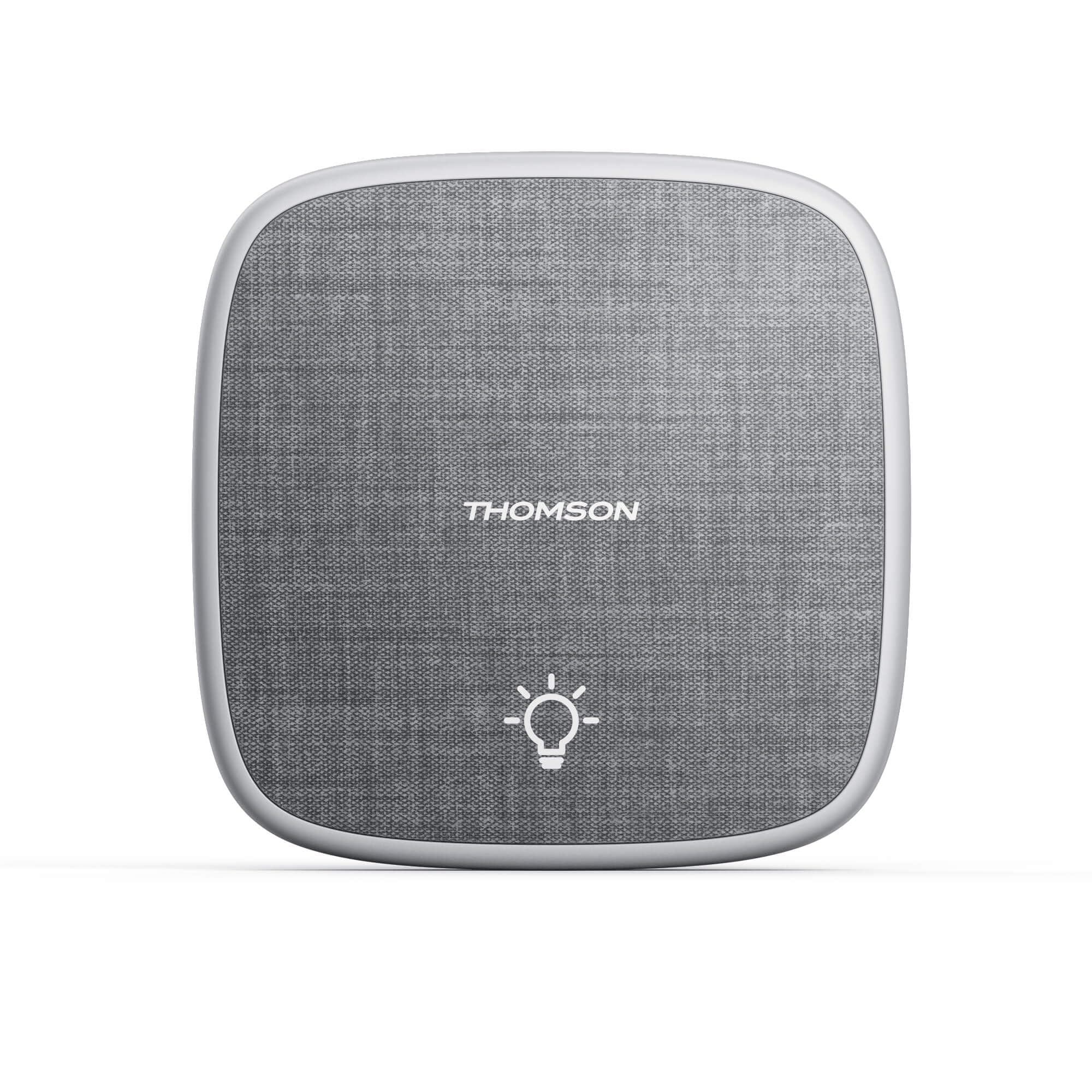 THOMSON Kinetic Halo, Sonnette sans Fil et sans Pile, Bouton cinétique, Portée 150 m en Champ Libre, Etanche IP44, Design Français